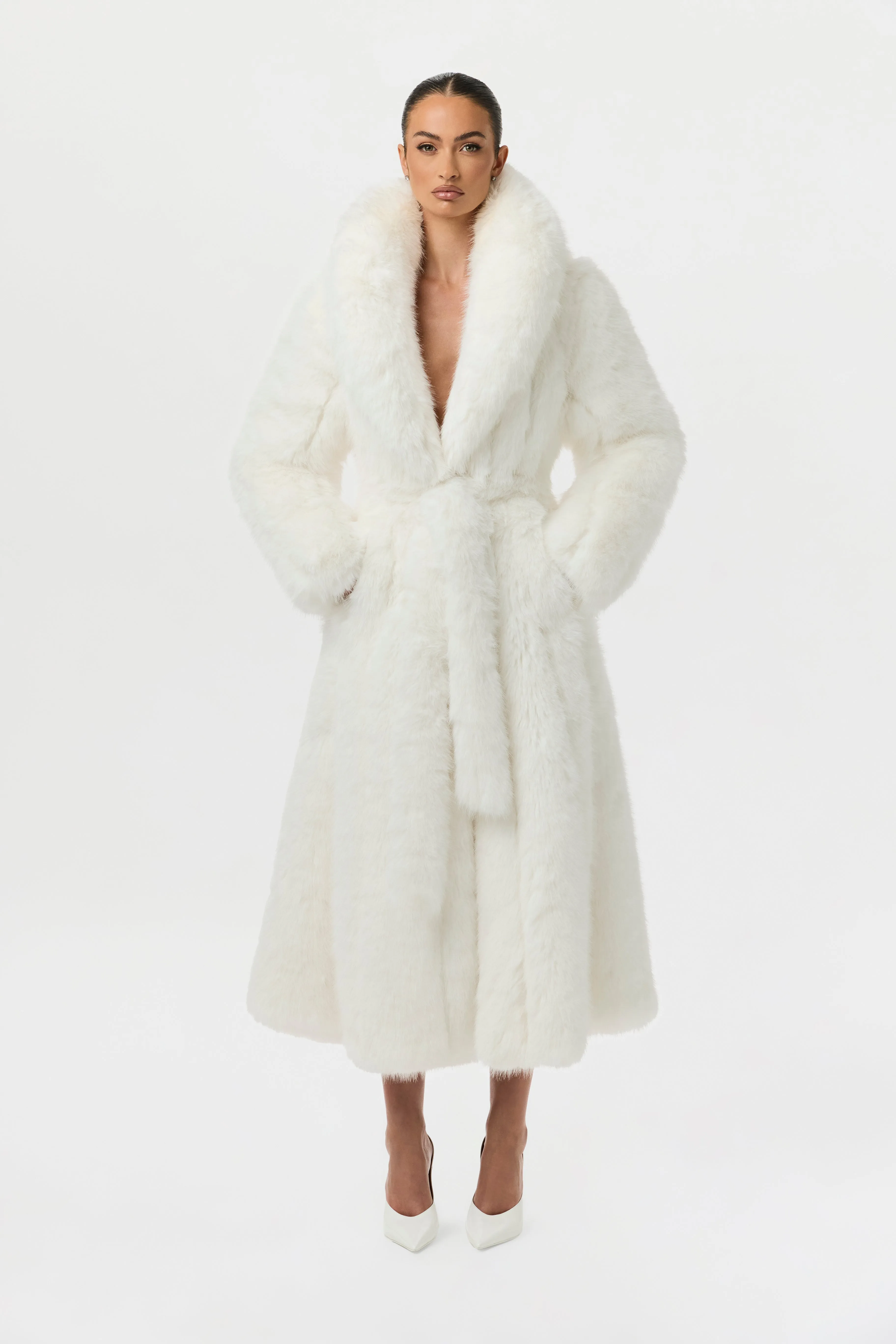Faux Fur Pelted Coat sold by Naked Wardrobe product image thumbnail 2