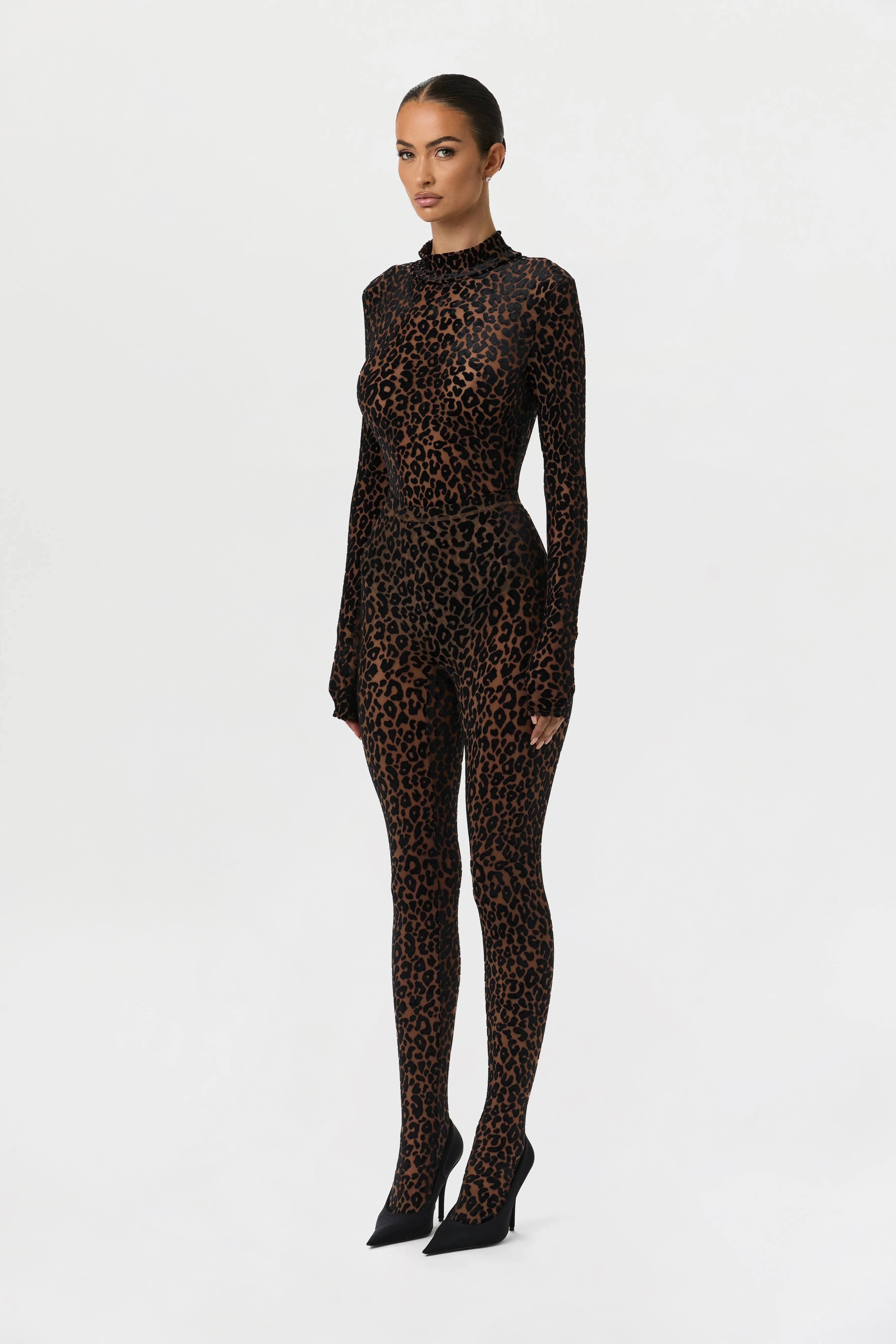 Burnout Closed Toe Legging Petite sold by Naked Wardrobe product image thumbnail 2