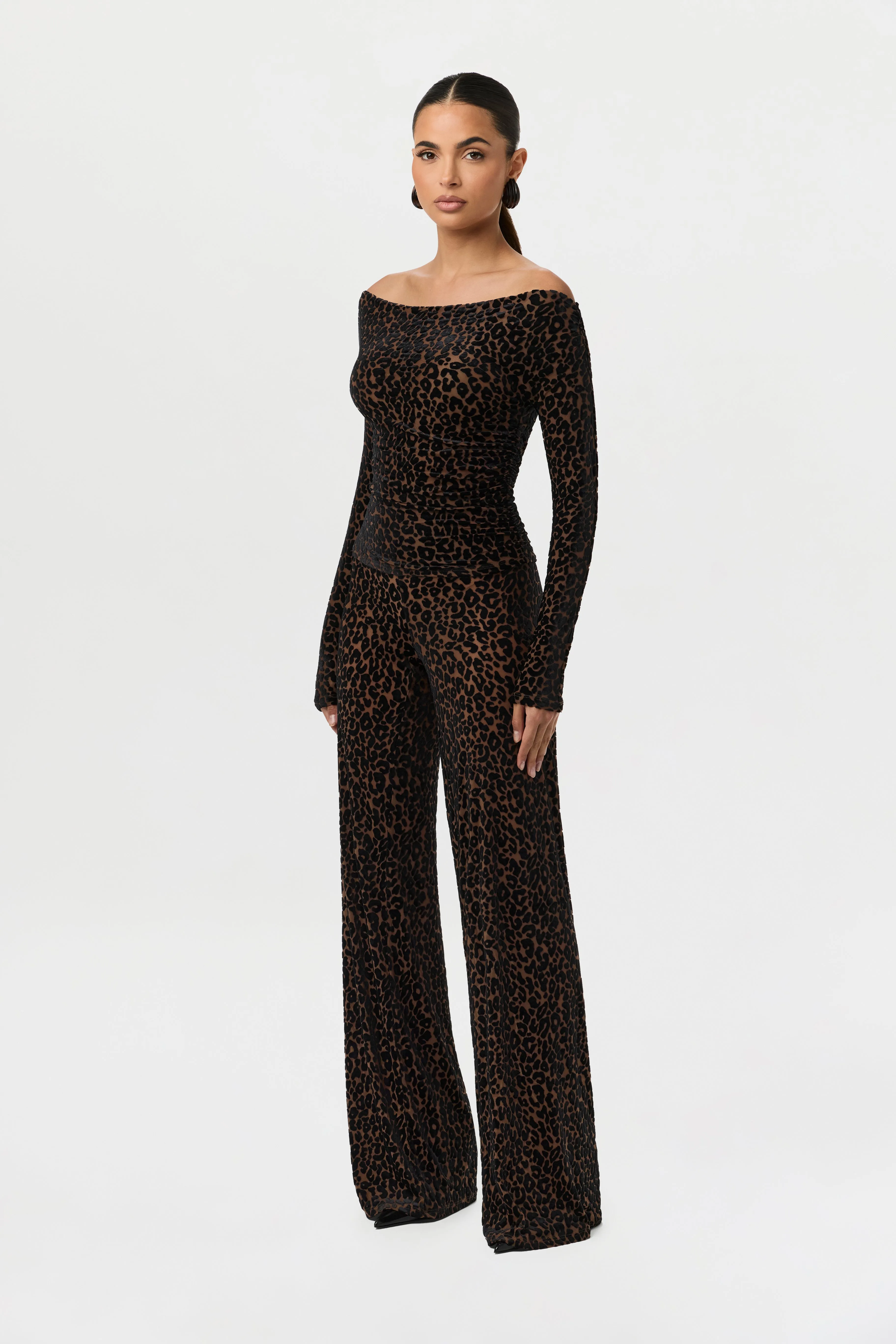 Burnout Print Off-Shoulder Top sold by Naked Wardrobe product image thumbnail 4