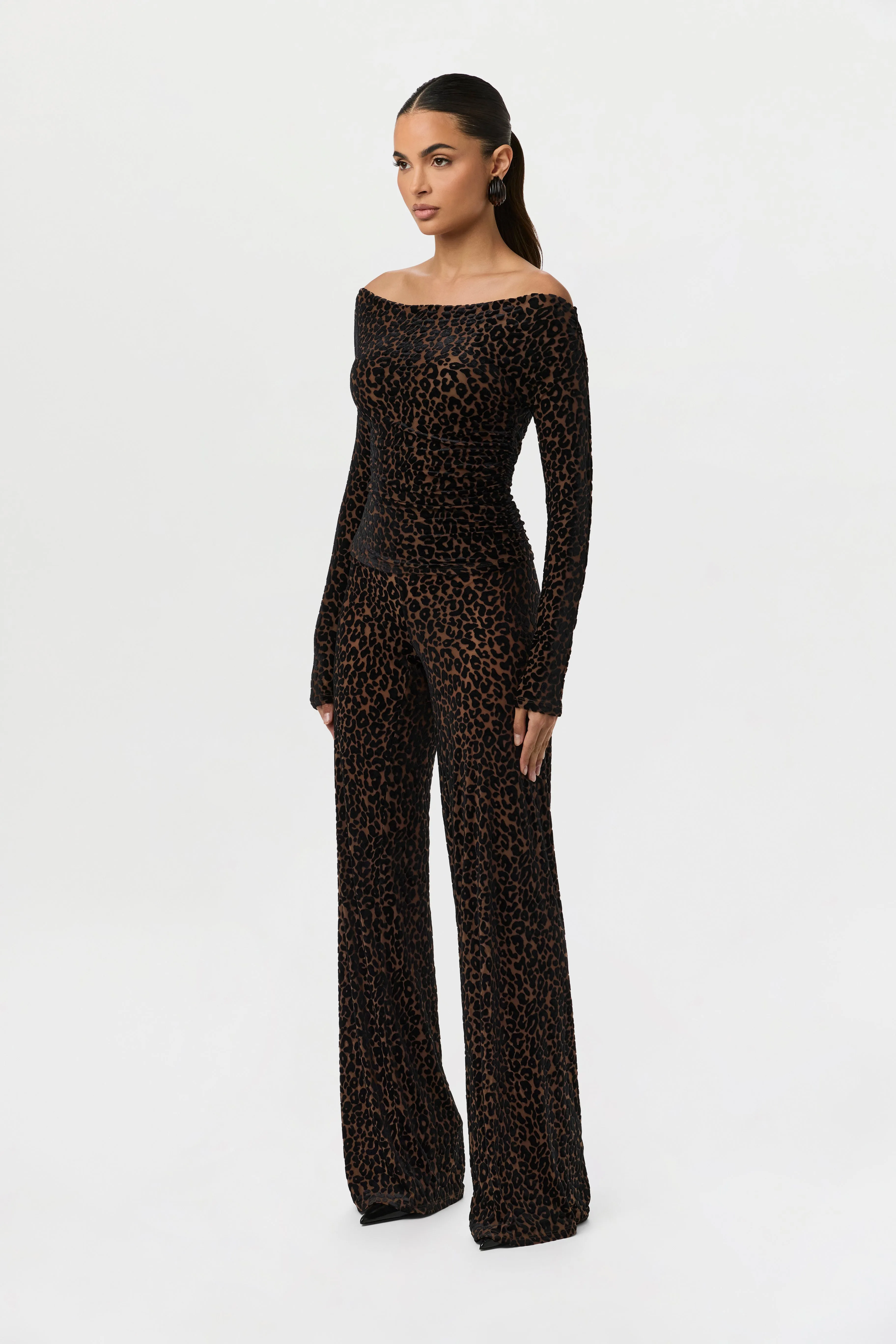 Burnout Print Off-Shoulder Top sold by Naked Wardrobe product image thumbnail 2