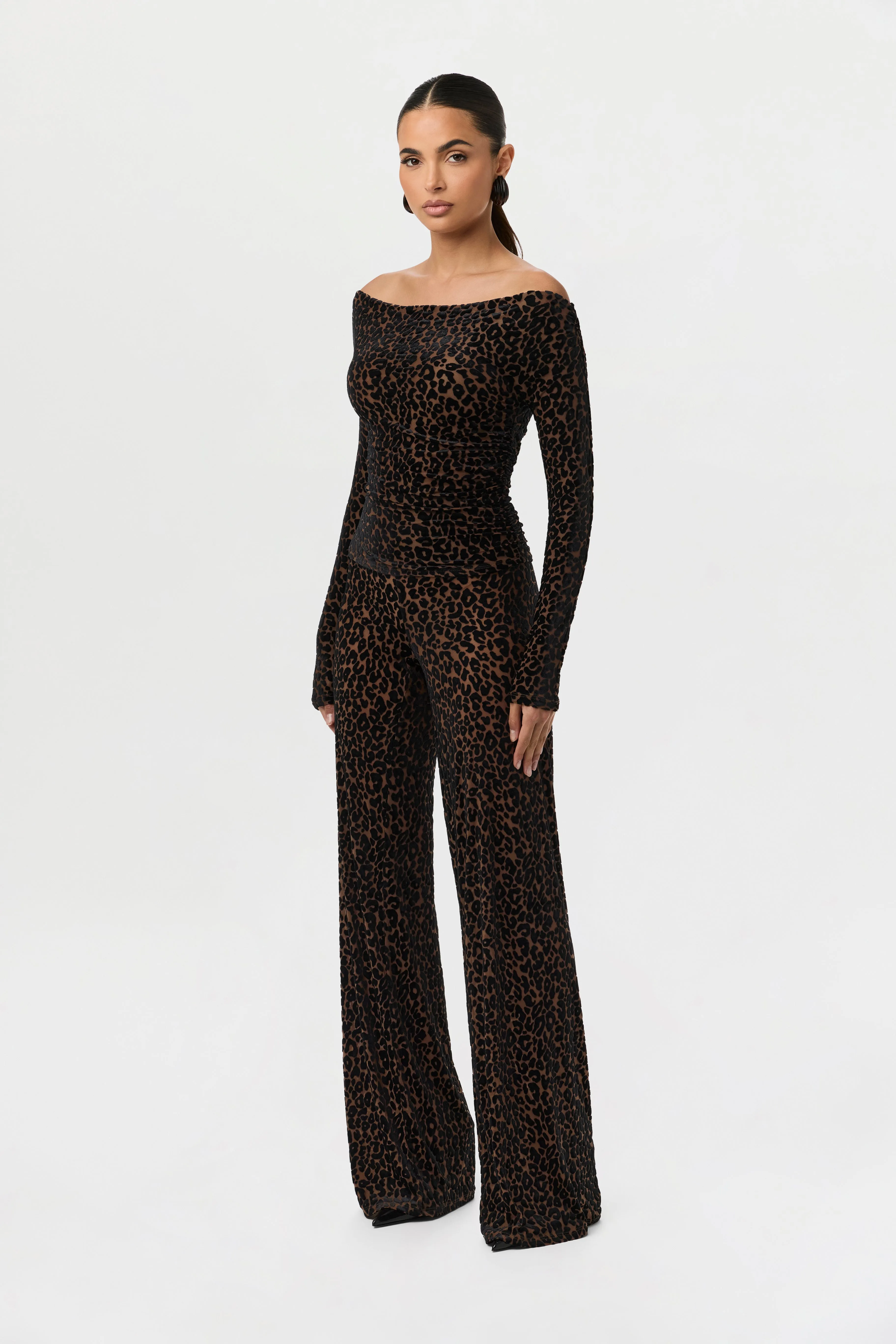 Burnout Print Off-Shoulder Top sold by Naked Wardrobe product image thumbnail 3