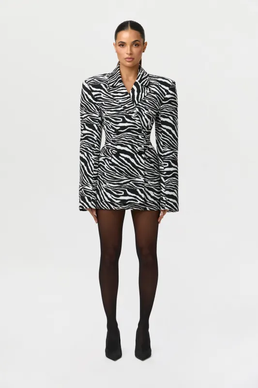 Suiting Zebra Jacquard Blazer sold by Naked Wardrobe