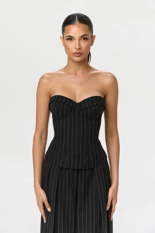 Suiting Pinstripe Bustier made by Naked Wardrobe