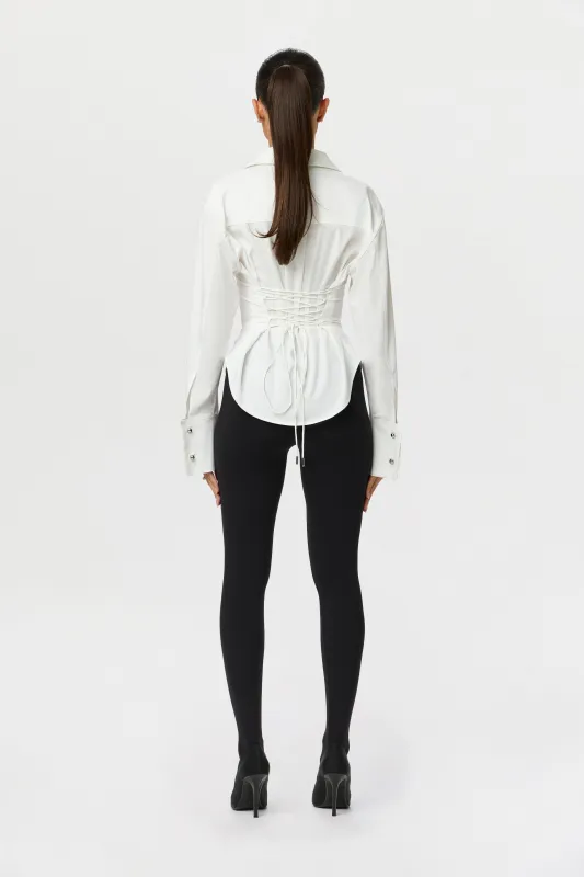 Shirting Contour Button Up Top made by Naked Wardrobe