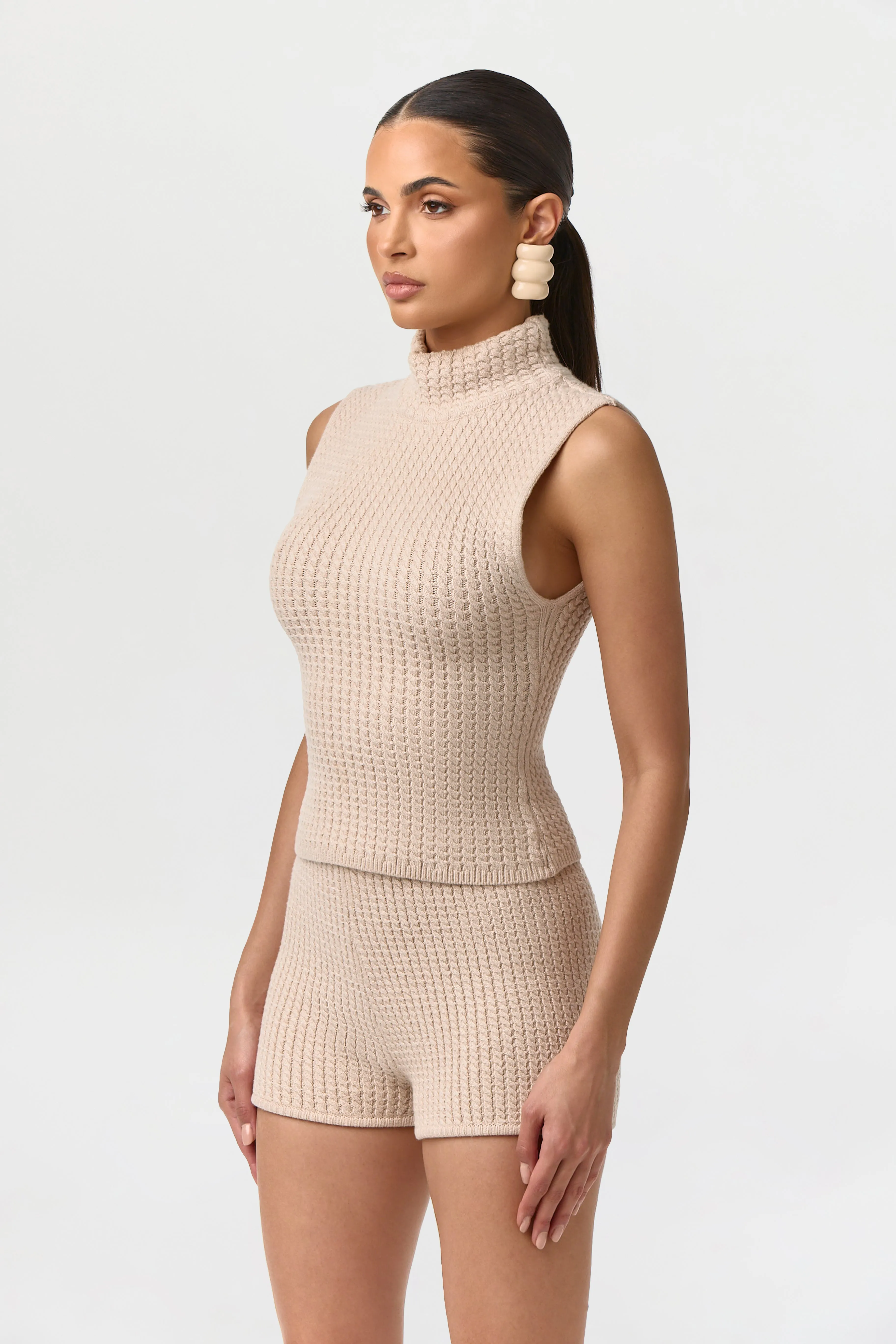 Cable Knit Sleeveless Top sold by Naked Wardrobe product image thumbnail 4