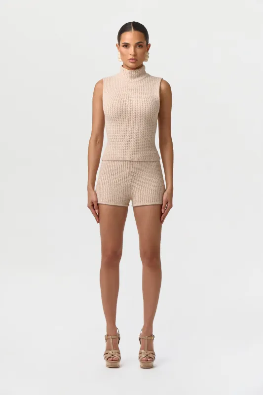 Cable Knit Hot Pants made by Naked Wardrobe