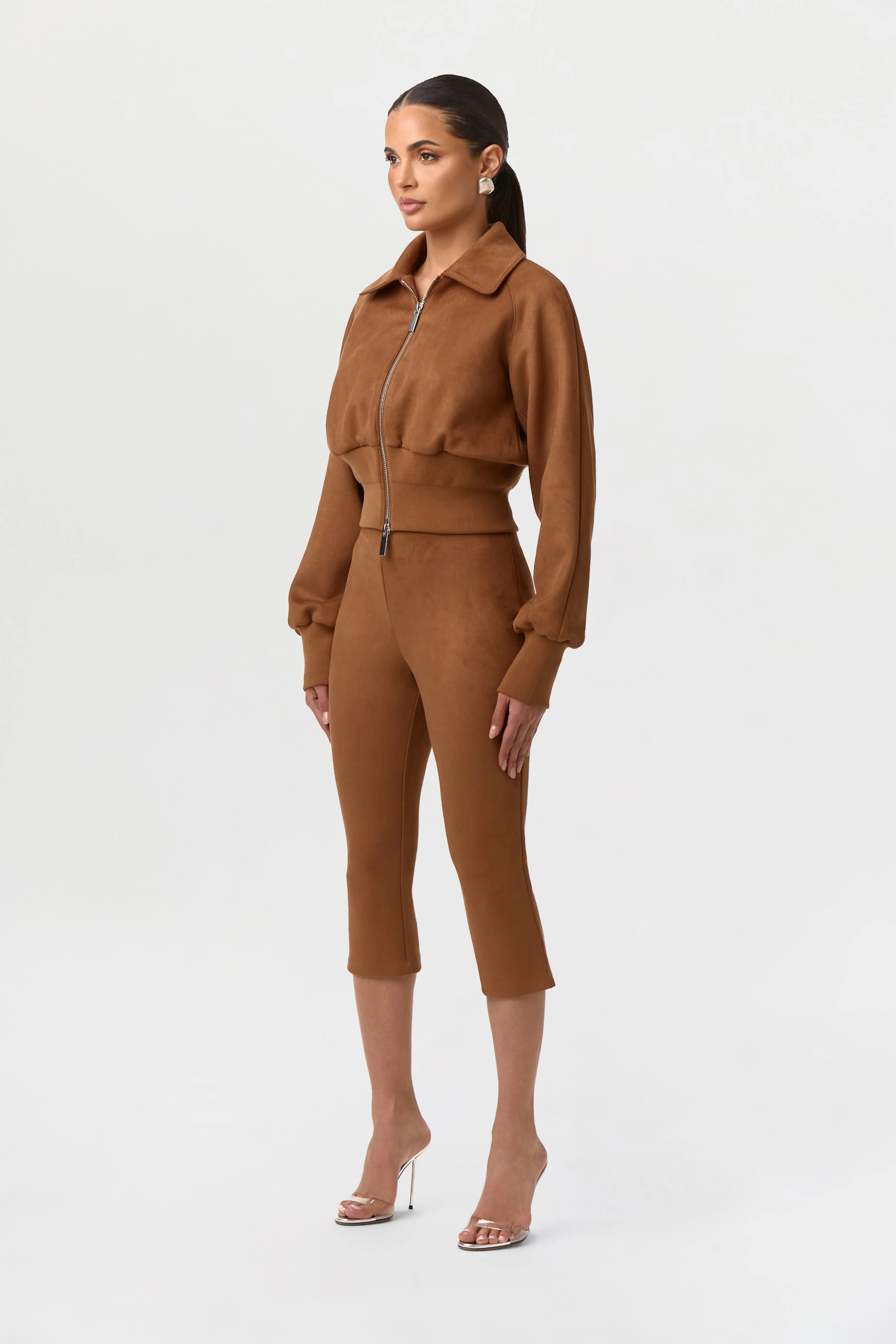 Faux Suede Capri Pants sold by Naked Wardrobe product image thumbnail 2