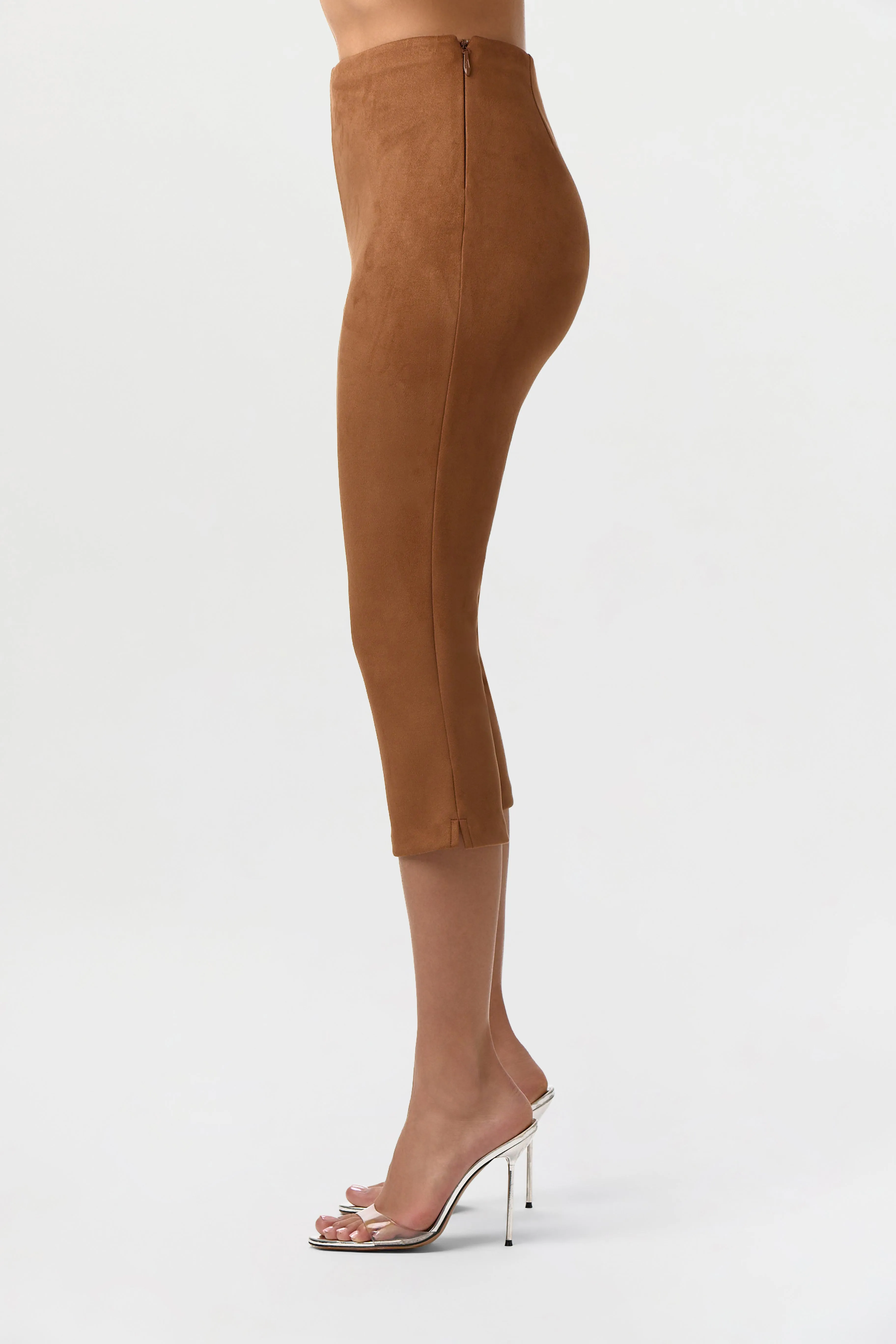 Faux Suede Capri Pants sold by Naked Wardrobe product image thumbnail 4