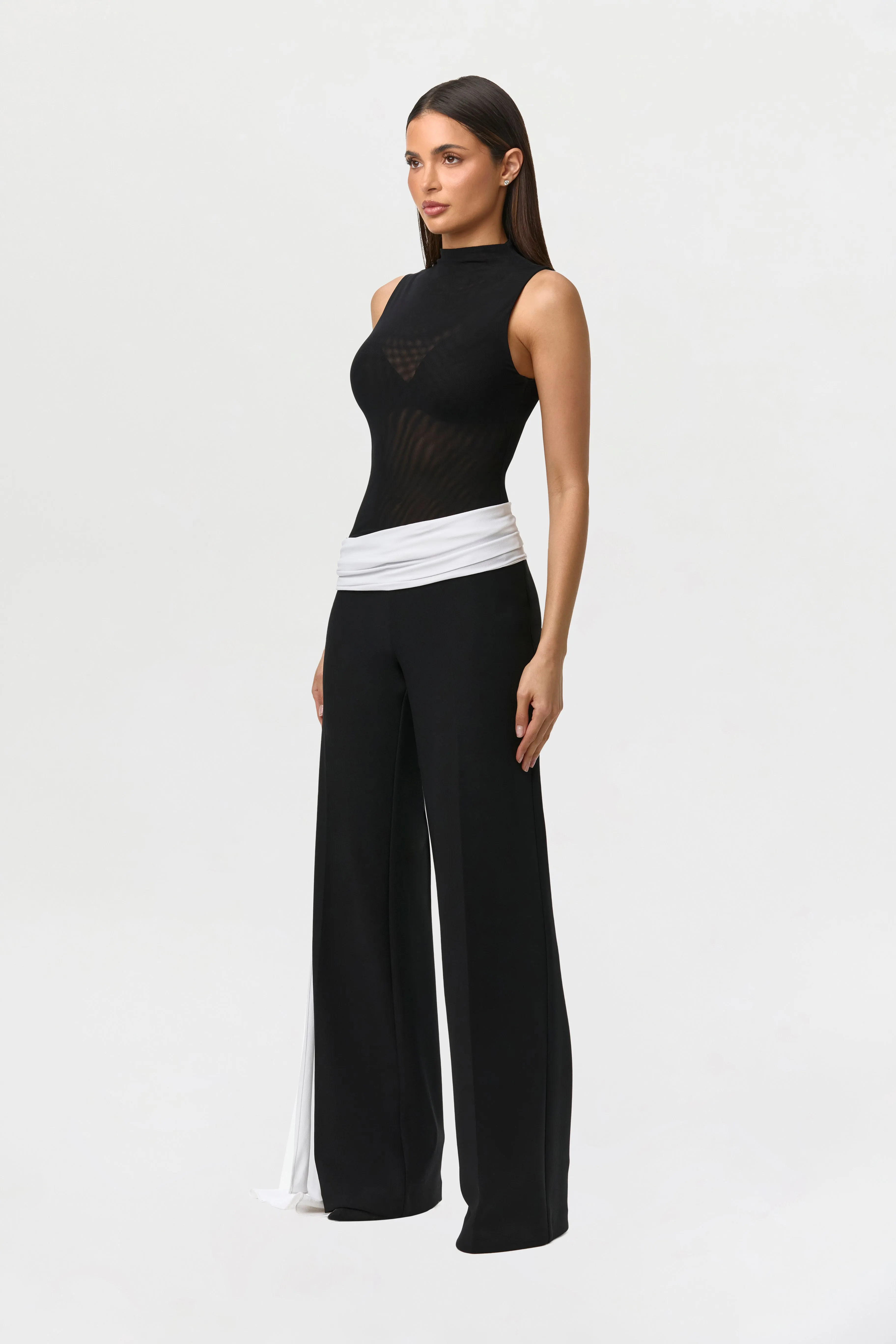 Suiting Contrast Straight Leg Pant sold by Naked Wardrobe product image thumbnail 2