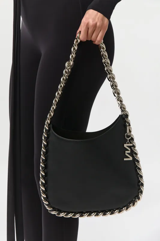 Vegan Leather Chain Handbag made by Naked Wardrobe