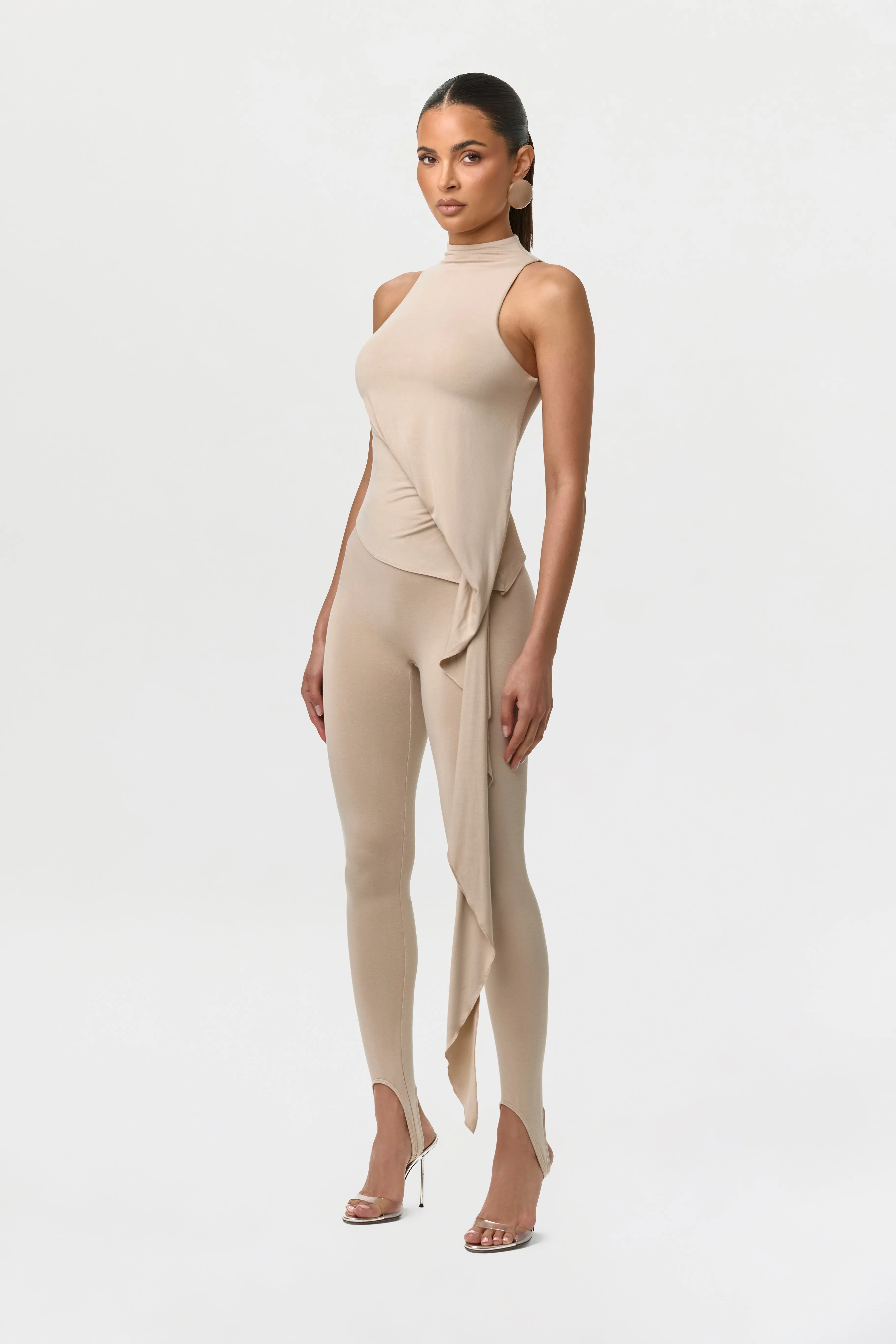 Smooth Sleeveless Drape Top sold by Naked Wardrobe product image thumbnail 5