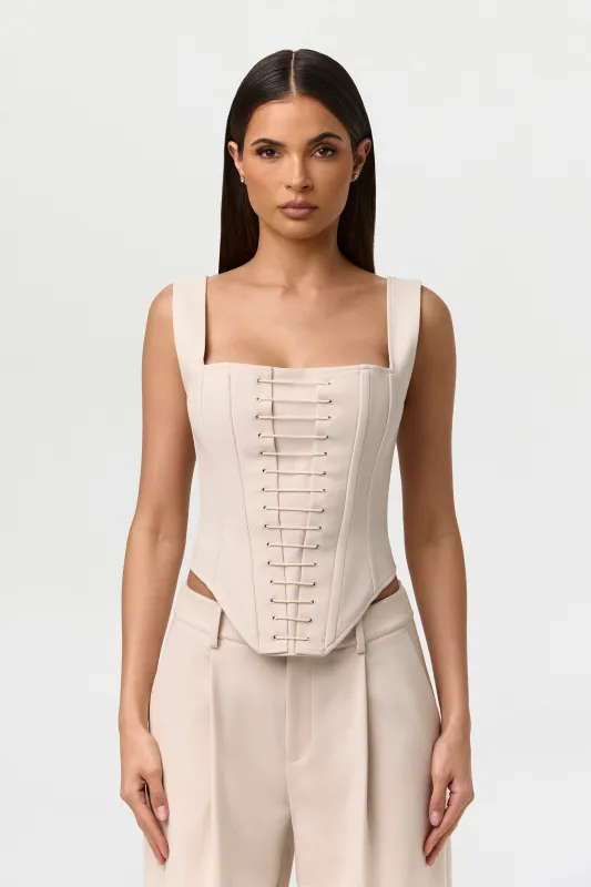 Suiting Tank Corset Top made by Naked Wardrobe
