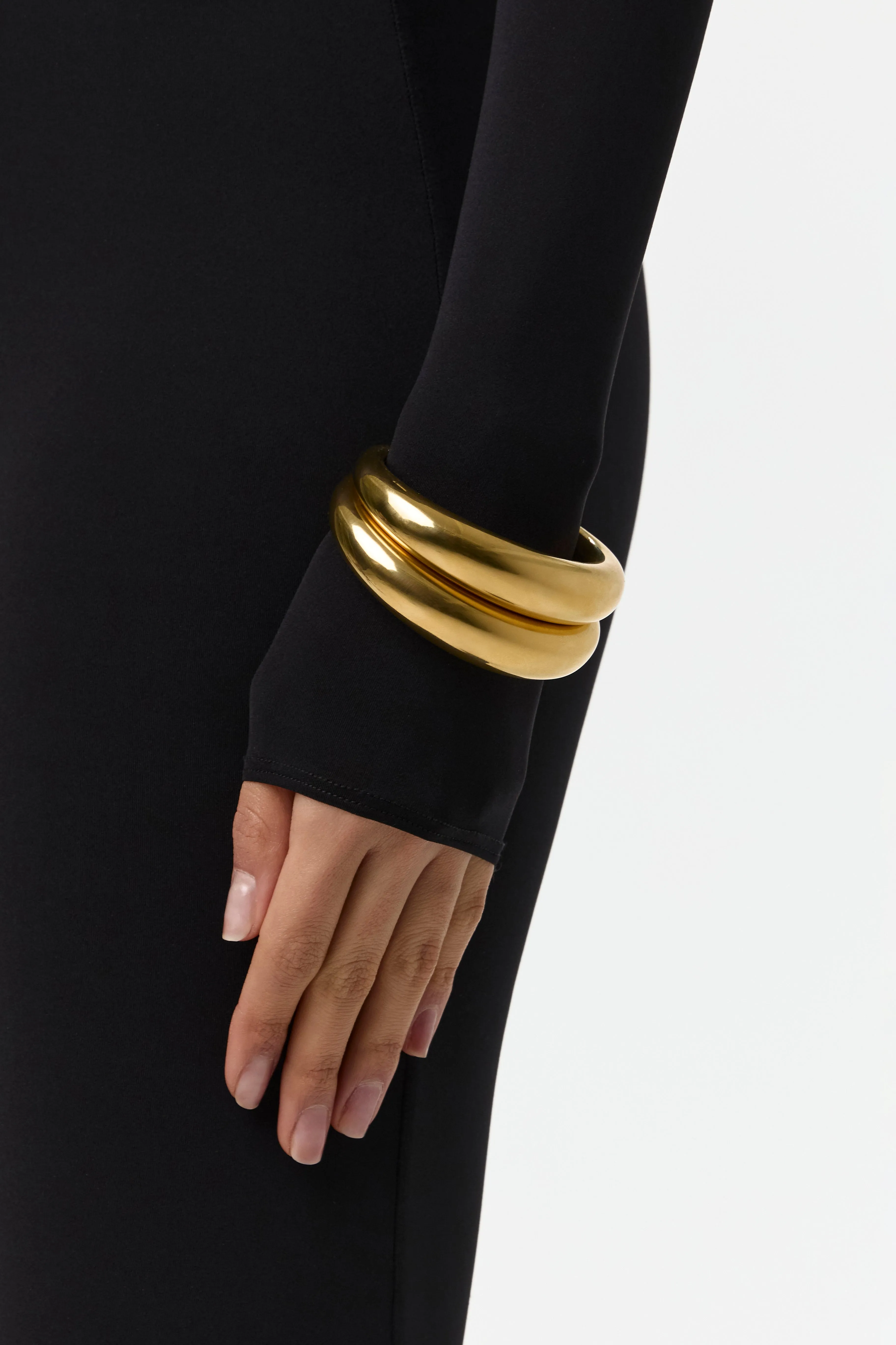 Gold Cuff Bracelet sold by Naked Wardrobe product image thumbnail 2