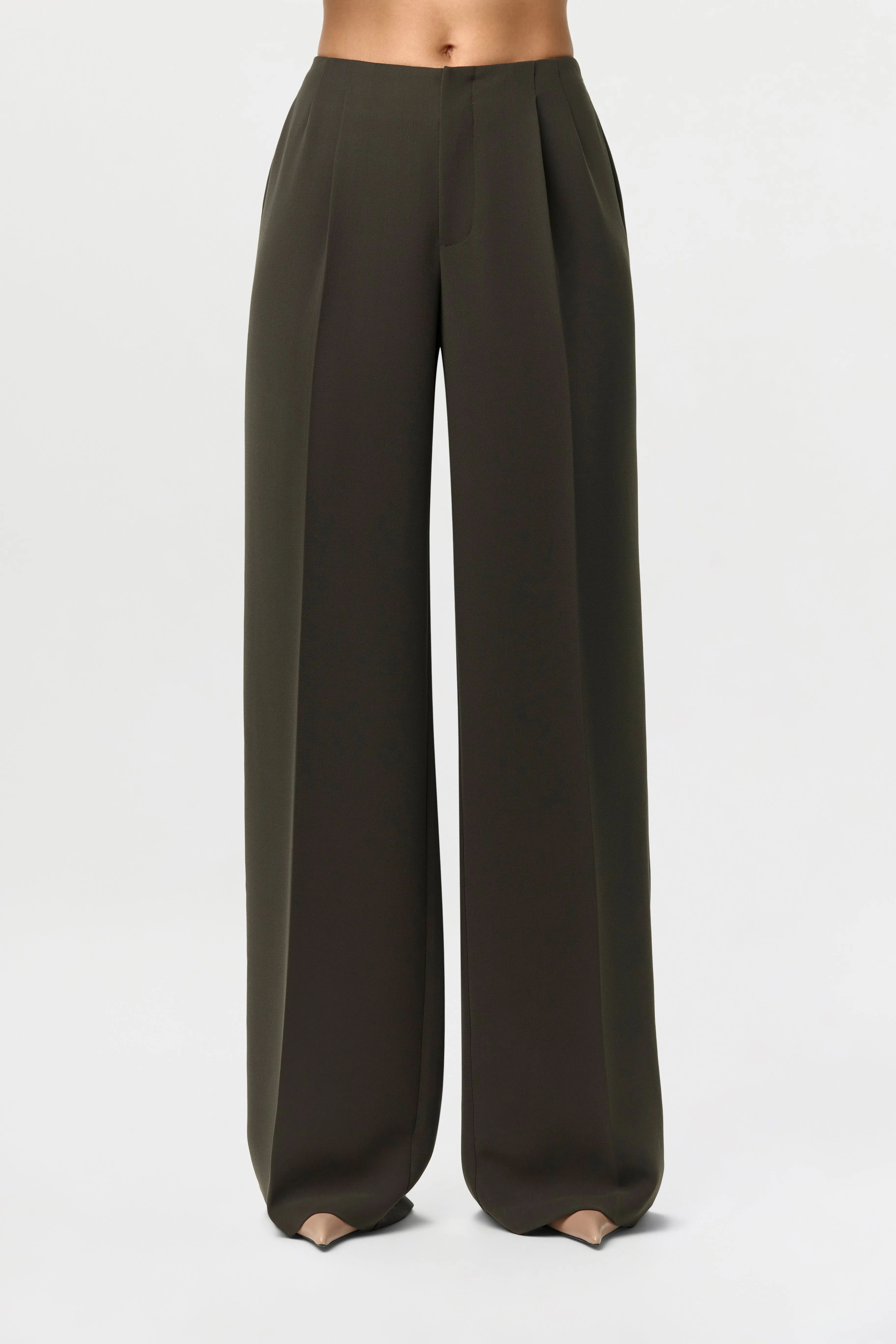 Suiting Pleated Wide-Leg Pants sold by Naked Wardrobe product image thumbnail 3