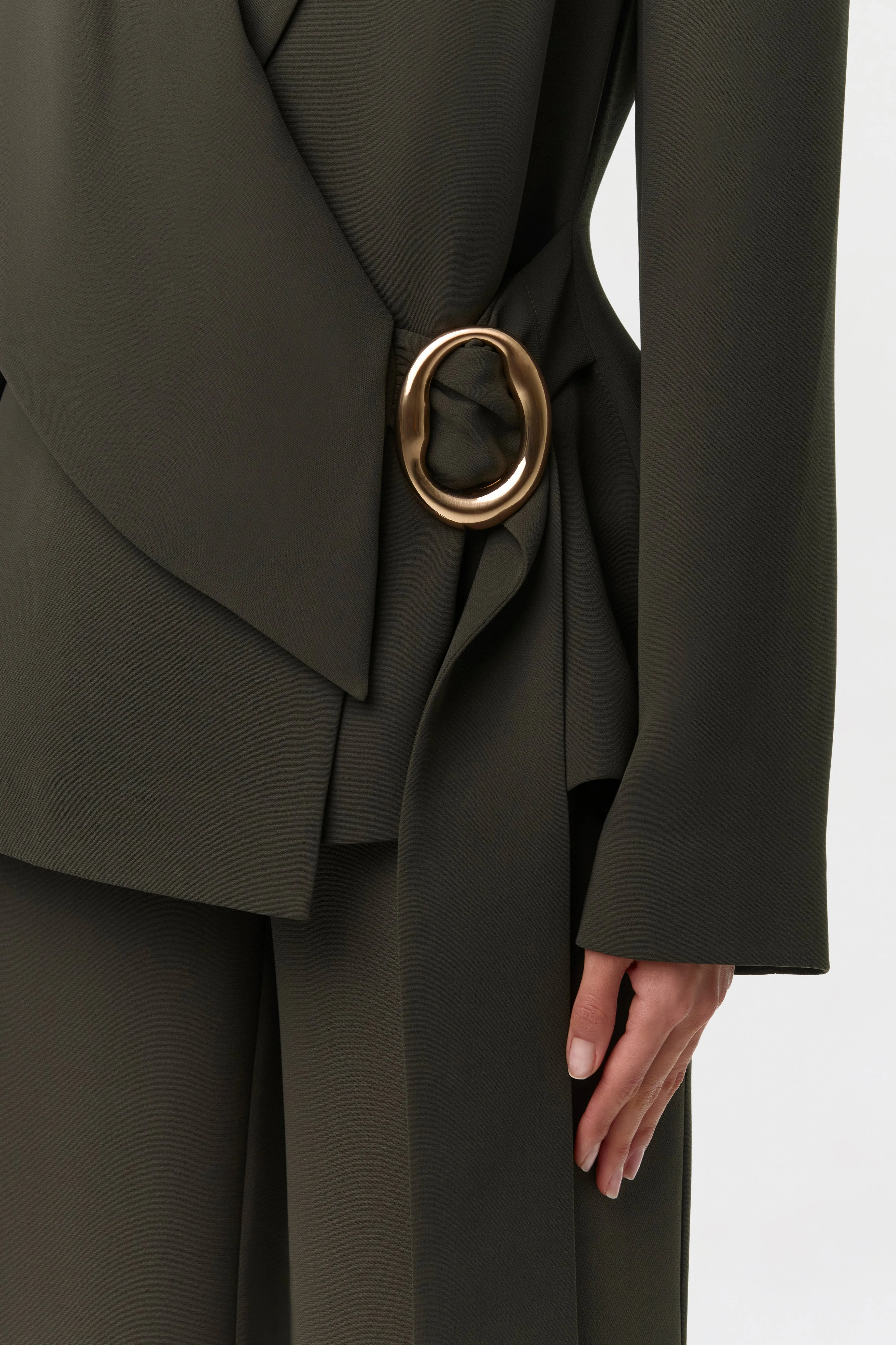 Suiting Asymmetric Wrap Blazer sold by Naked Wardrobe product image thumbnail 3