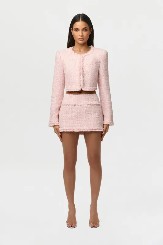 Tweed Sequin Mini Skirt made by Naked Wardrobe