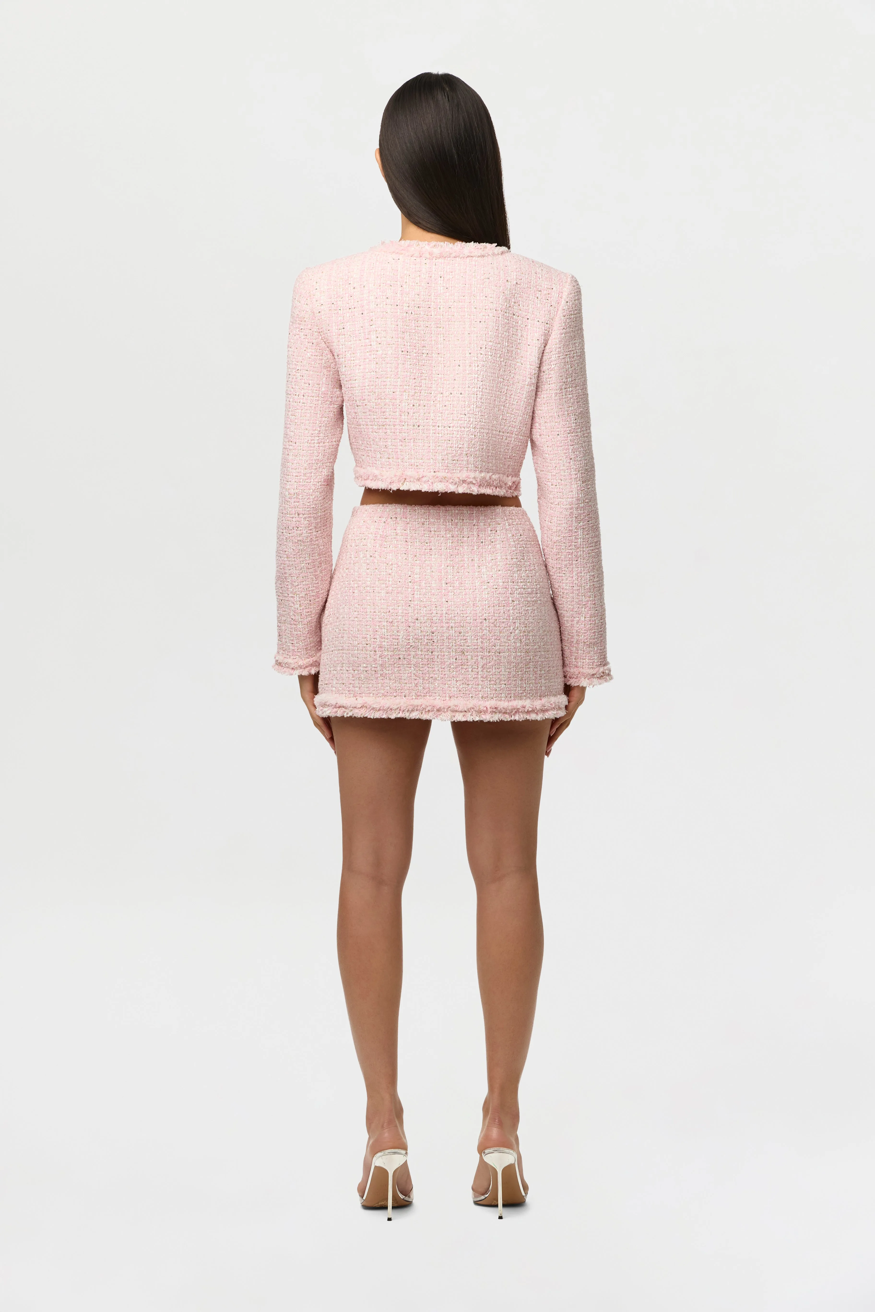 Tweed Sequin Mini Skirt sold by Naked Wardrobe product image thumbnail 5