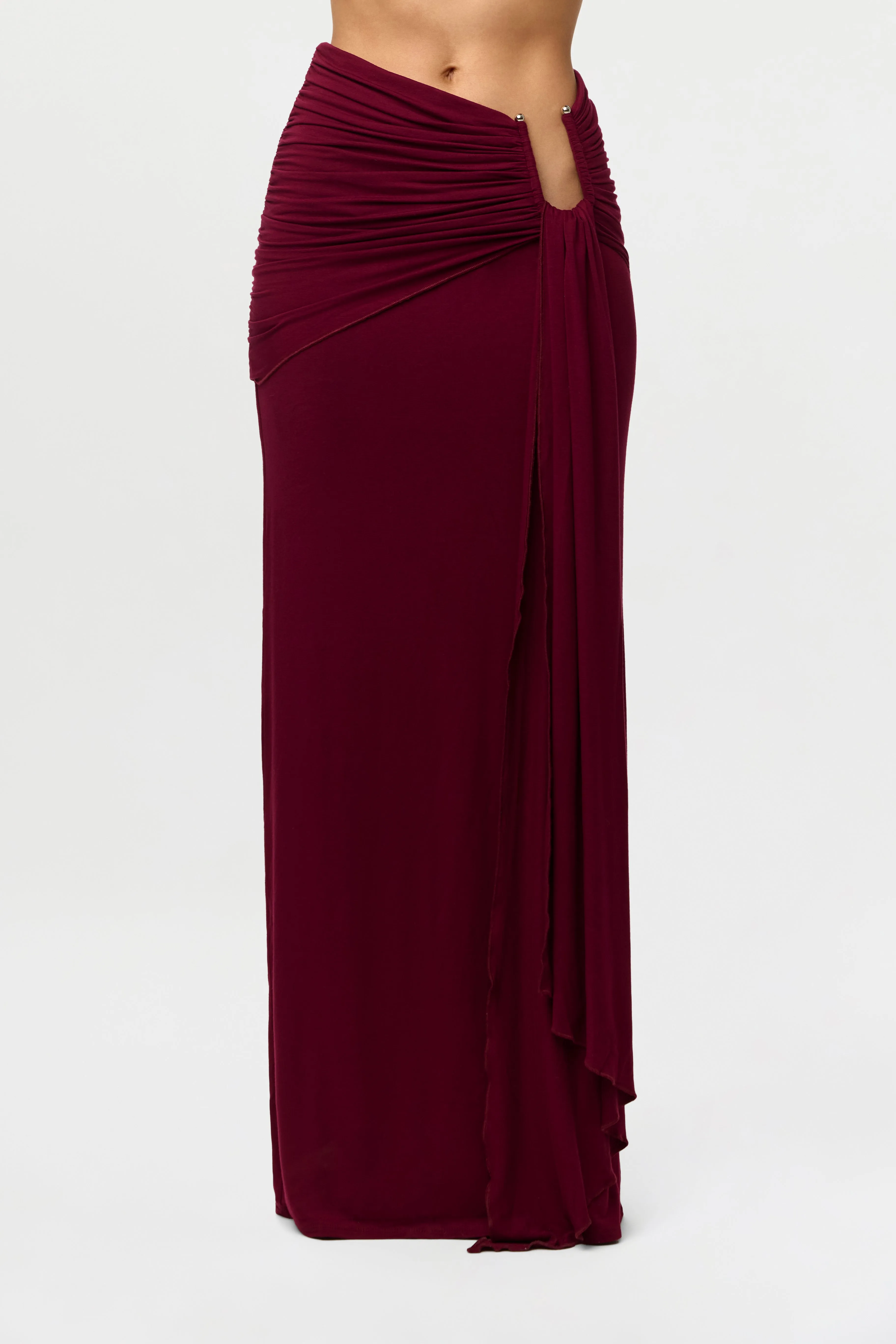 Smooth Draped Wired Maxi Skirt sold by Naked Wardrobe product image thumbnail 5