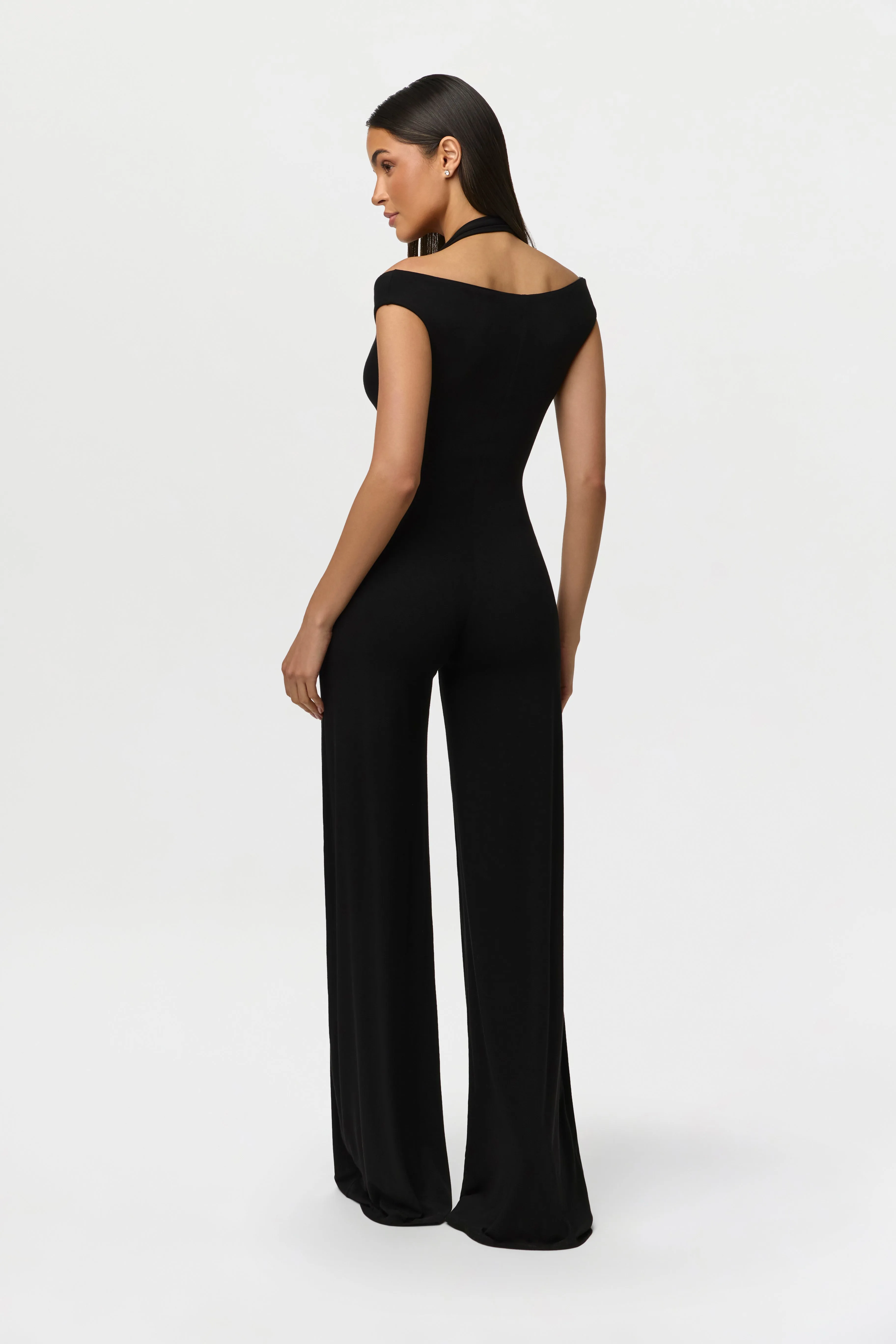 Smooth Off-Shoulder Halter Jumpsuit sold by Naked Wardrobe product image thumbnail 4