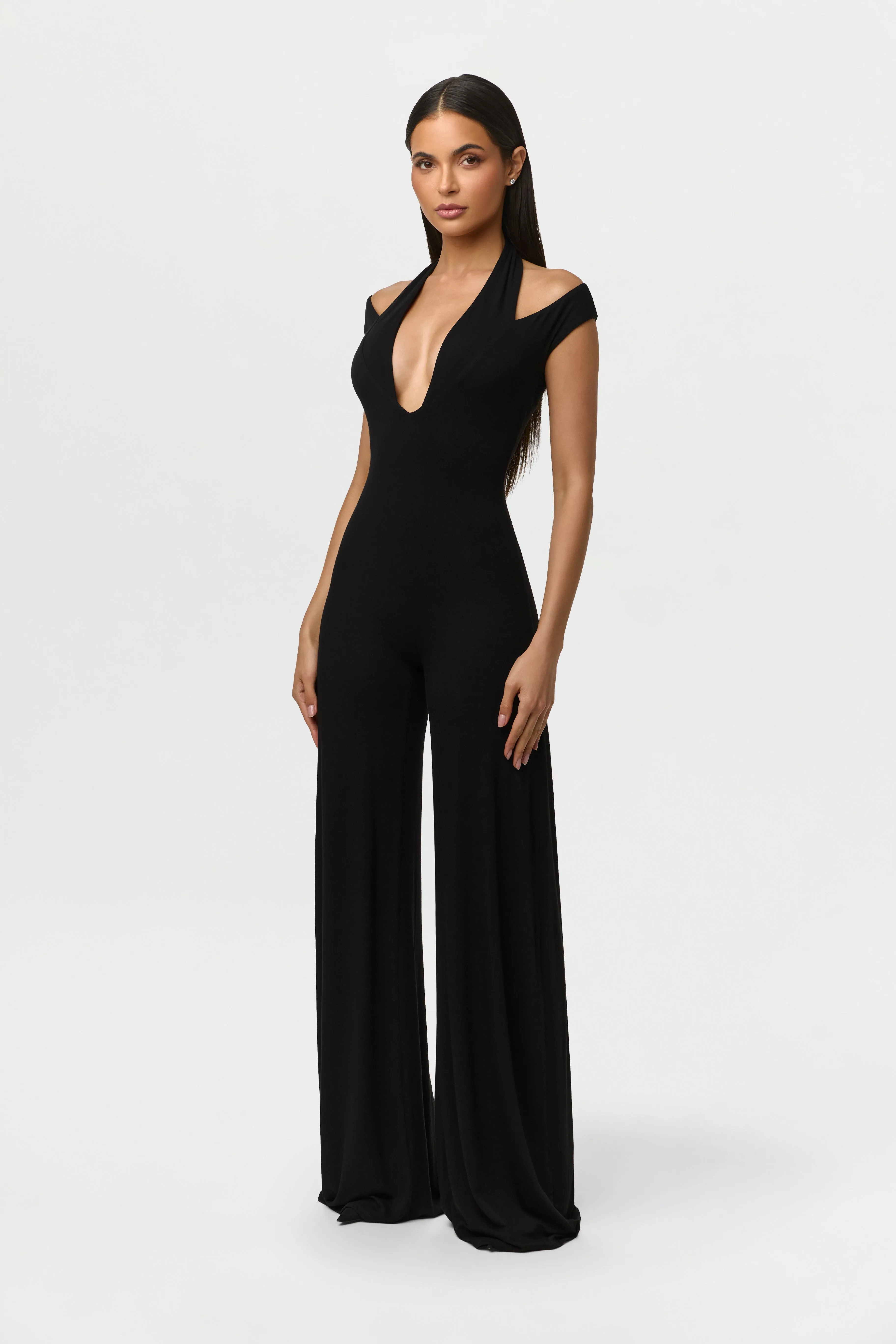 Smooth Off-Shoulder Halter Jumpsuit sold by Naked Wardrobe product image thumbnail 2
