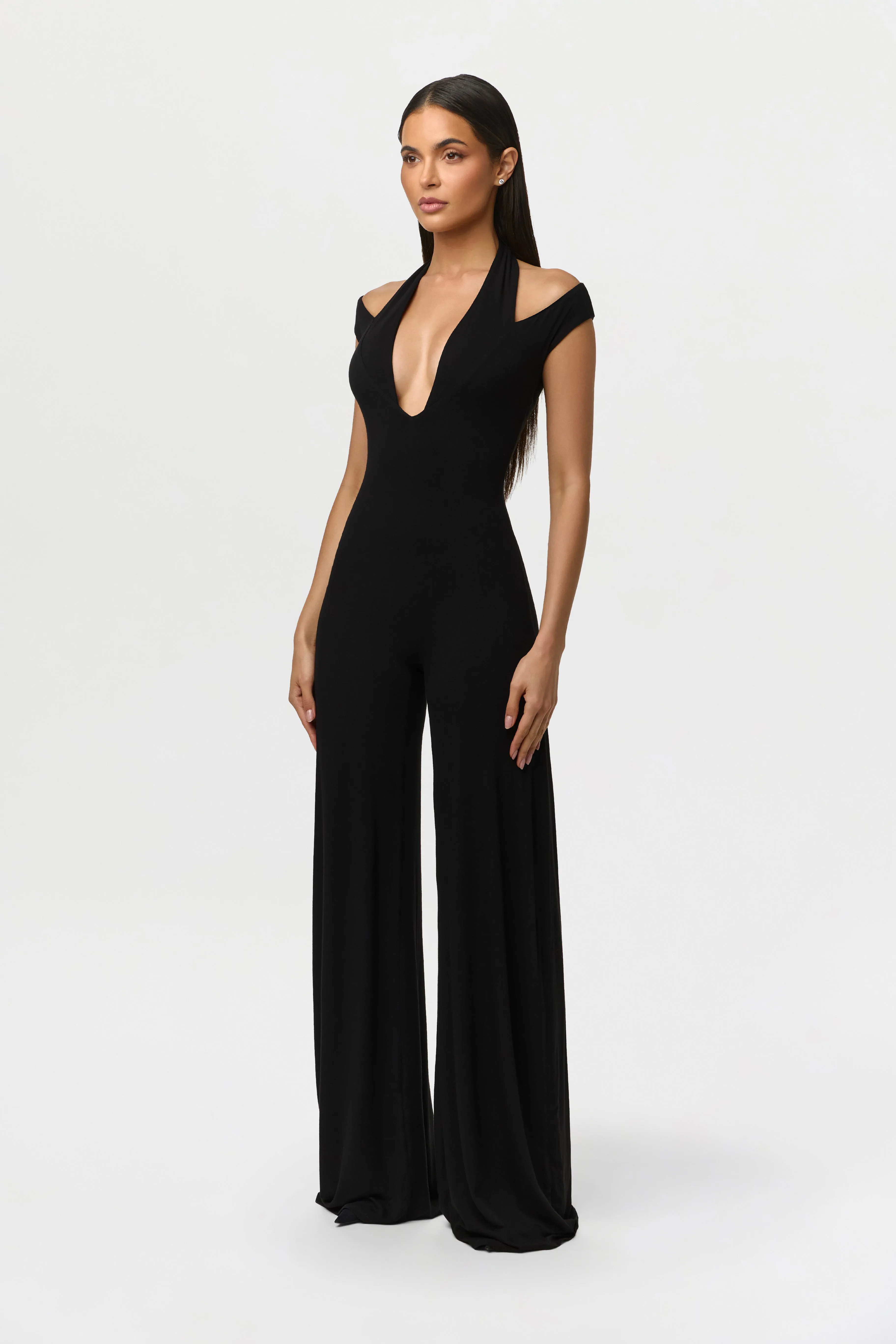 Smooth Off-Shoulder Halter Jumpsuit sold by Naked Wardrobe product image thumbnail 3