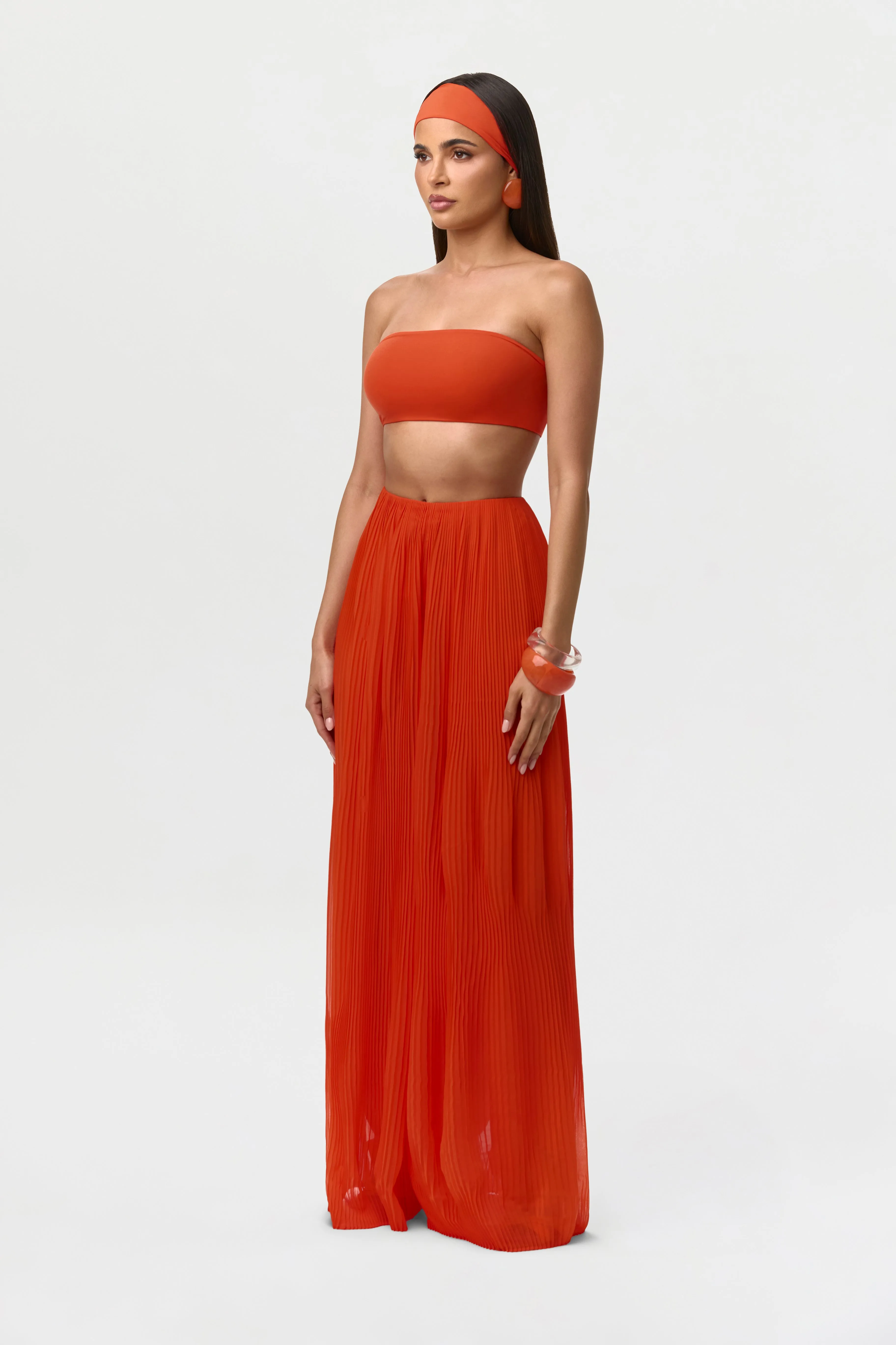 Chiffon Pleated Wide Leg Pants sold by Naked Wardrobe product image thumbnail 2