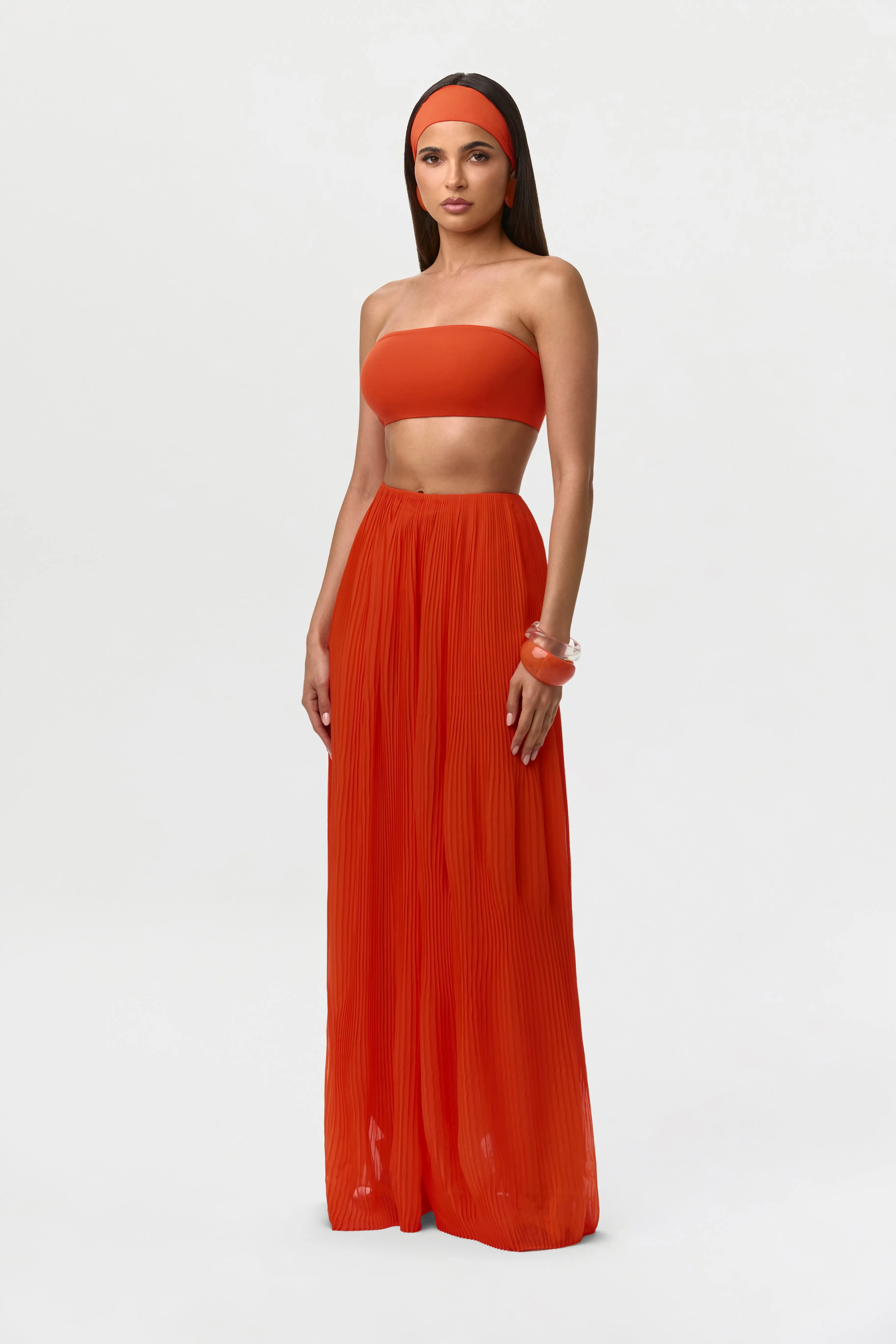 Chiffon Pleated Wide Leg Pants sold by Naked Wardrobe product image thumbnail 4