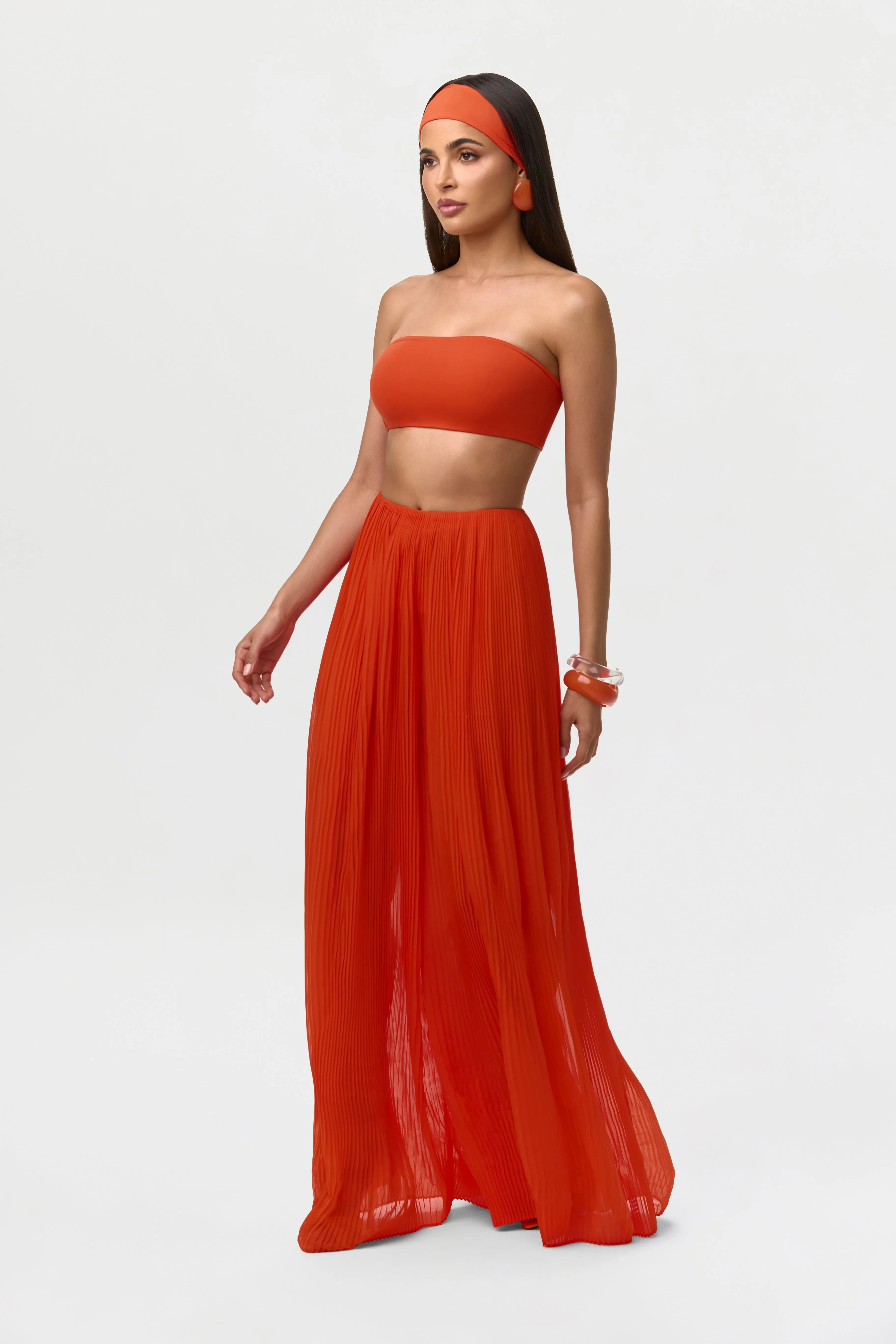 Chiffon Pleated Wide Leg Pants sold by Naked Wardrobe product image thumbnail 5