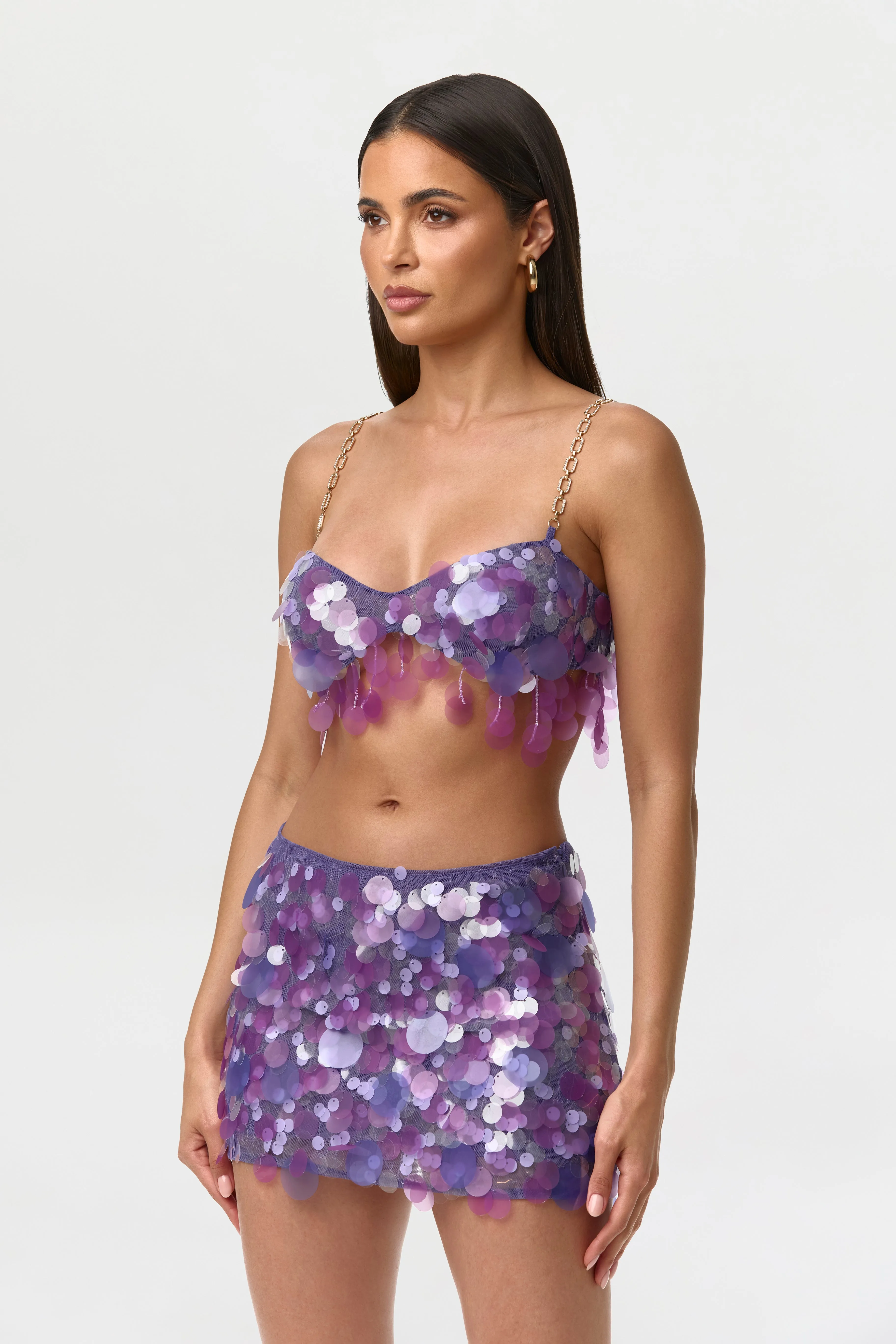 Sequin Micro Mini Skirt sold by Naked Wardrobe product image thumbnail 3