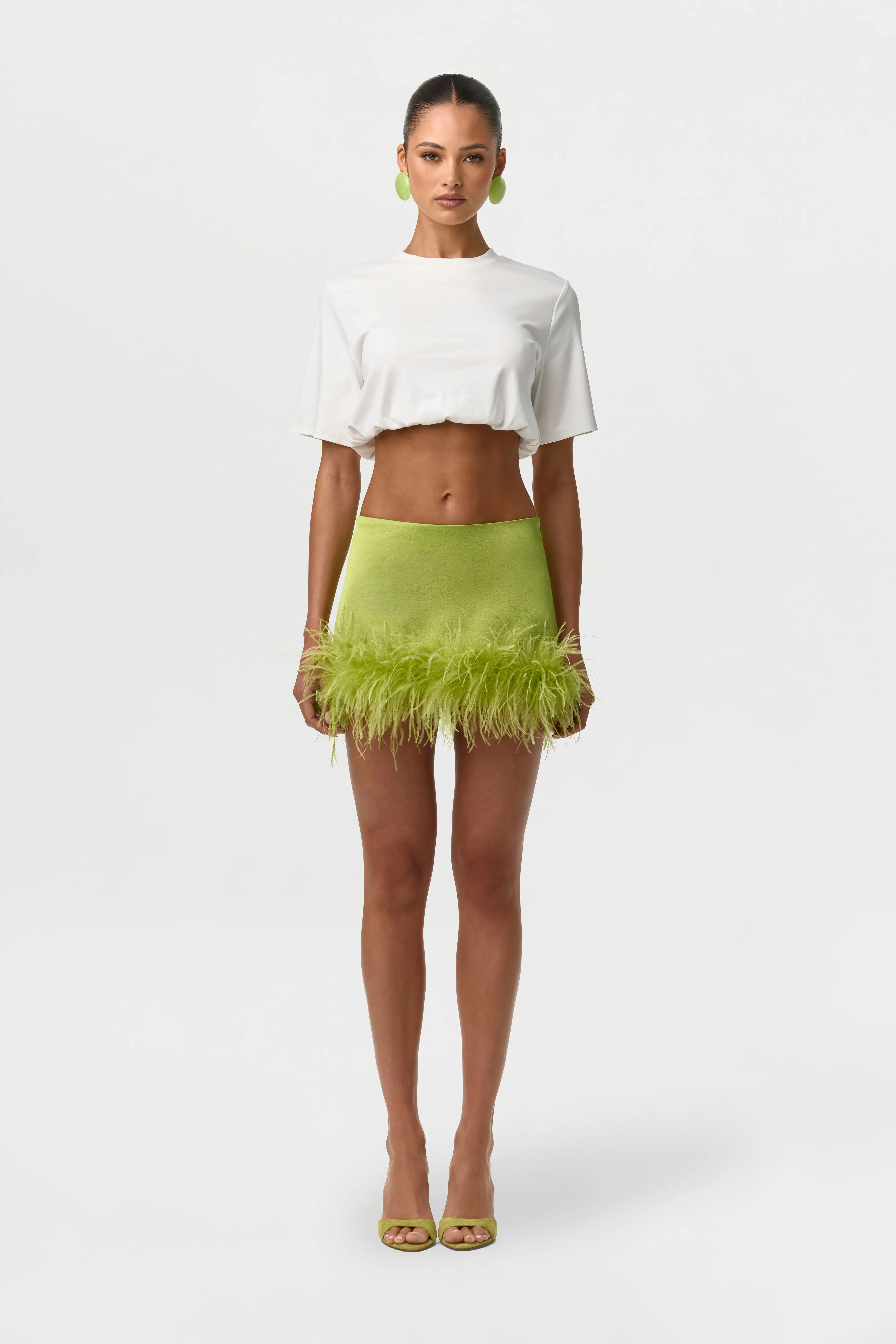 Cotton Crew Crop Top Shirt sold by Naked Wardrobe product image thumbnail 2