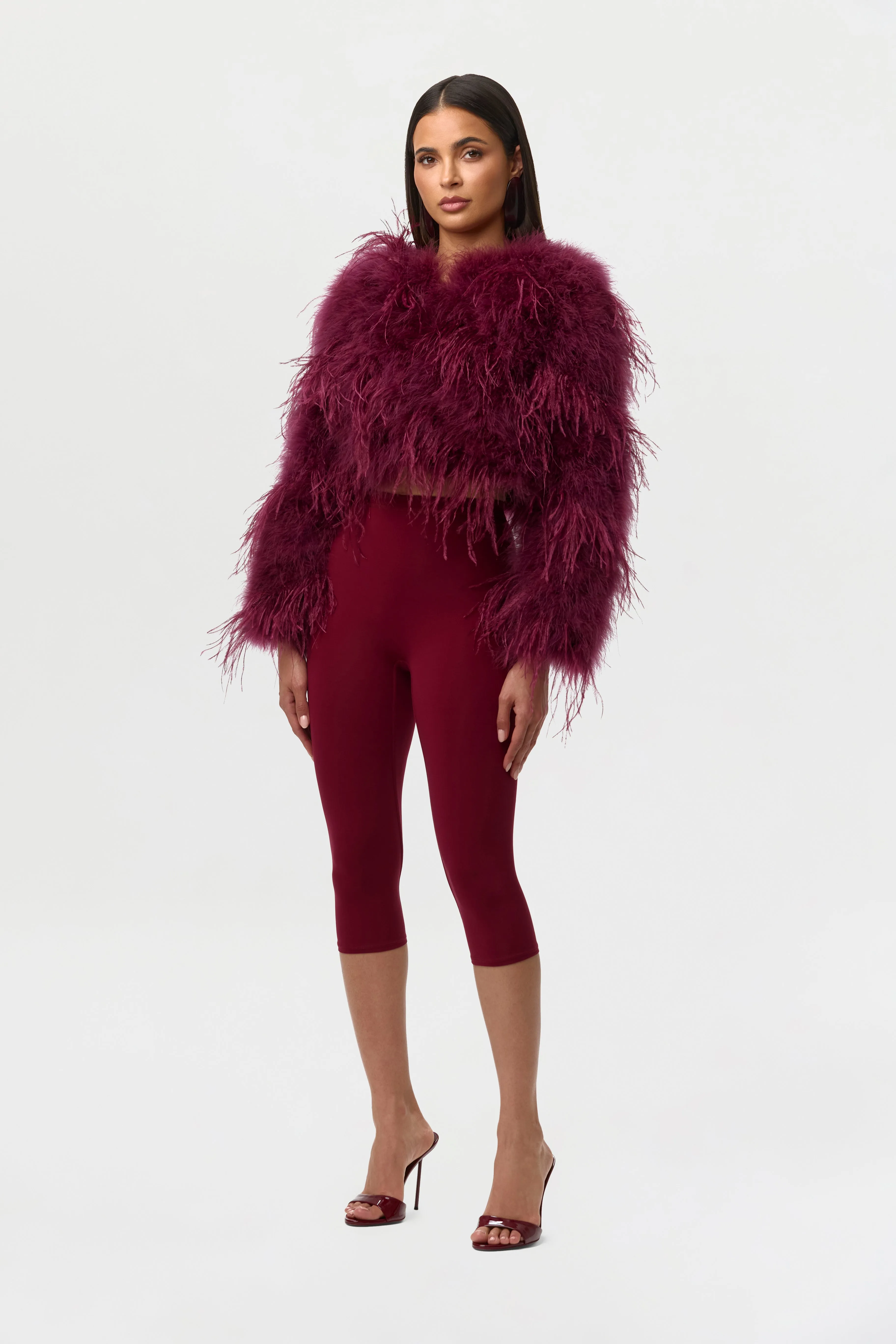 Feather Cropped Jacket sold by Naked Wardrobe product image thumbnail 2
