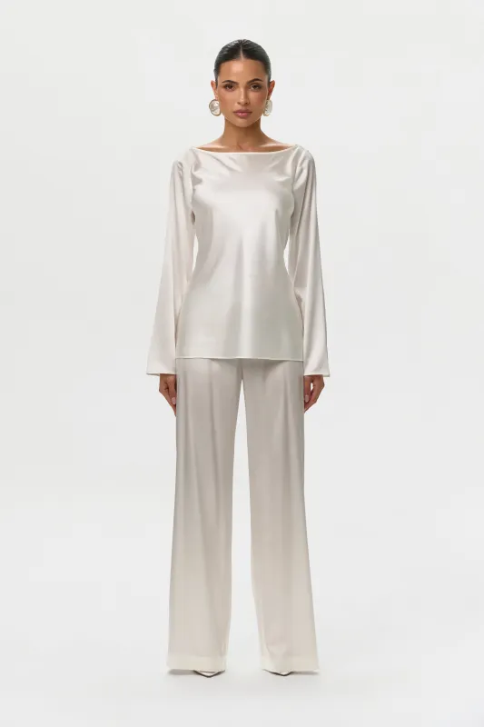Silk Wide Leg Pants made by Naked Wardrobe