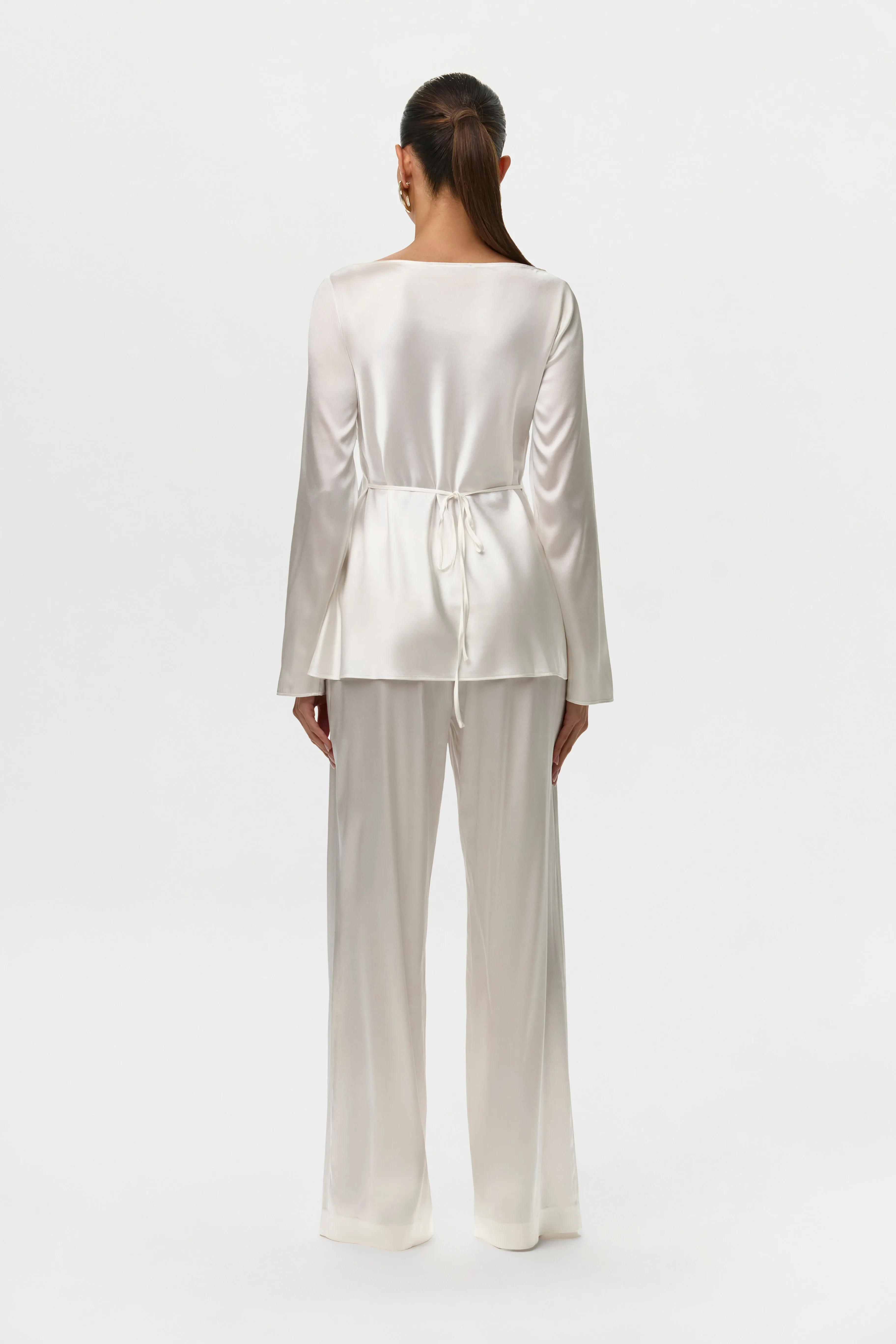 Silk Wide Leg Pants sold by Naked Wardrobe product image thumbnail 4
