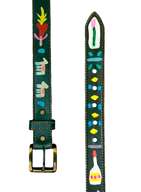 Hand-Painted Leather Belt (Size 30) sold by Fields Outfitting