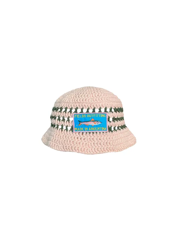 Pink Crochet Sun Hat made by Fields Outfitting