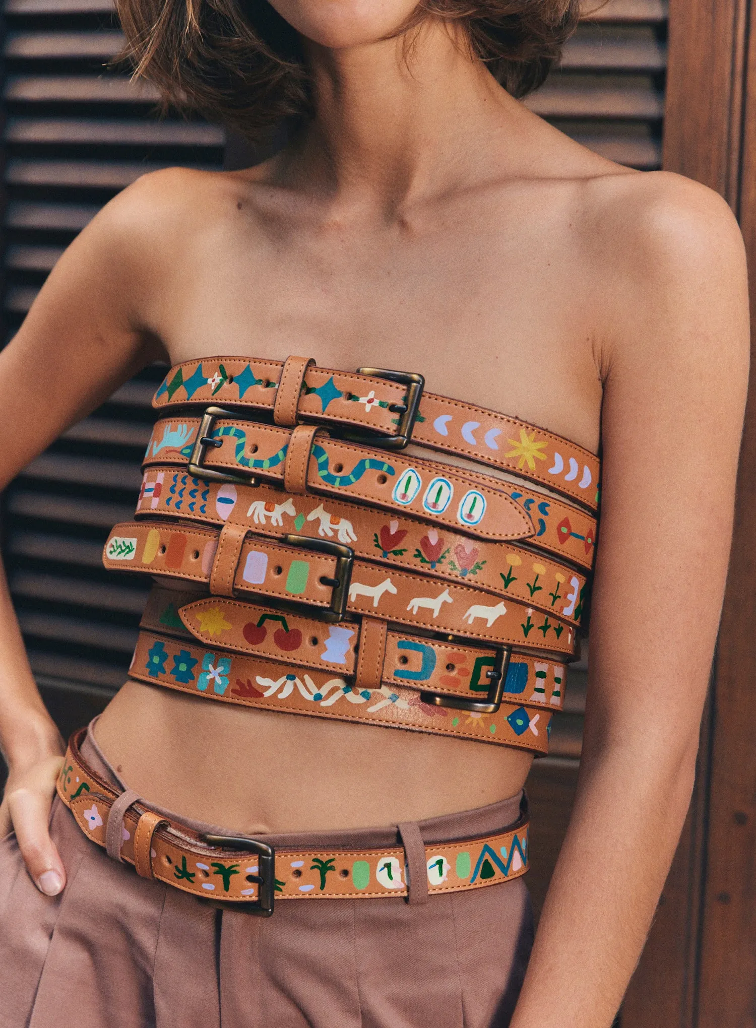 Hand-Painted Leather Belt (Size 42) sold by Fields Outfitting product image thumbnail 5