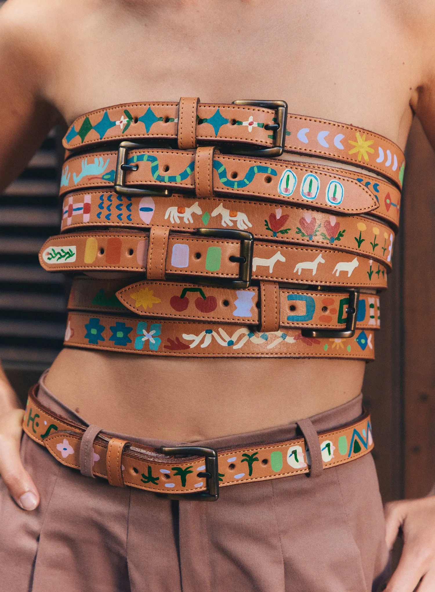 Hand-Painted Leather Belt (Size 42) sold by Fields Outfitting product image thumbnail 4