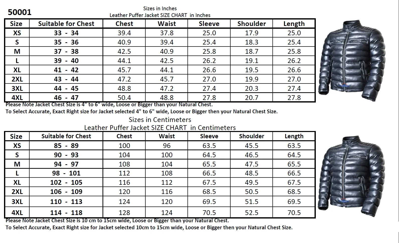 FiveStar Leather Men Lambskin Warm Puffer Jacket Quilted Winter Style sold by Five Star Leather product image thumbnail 3