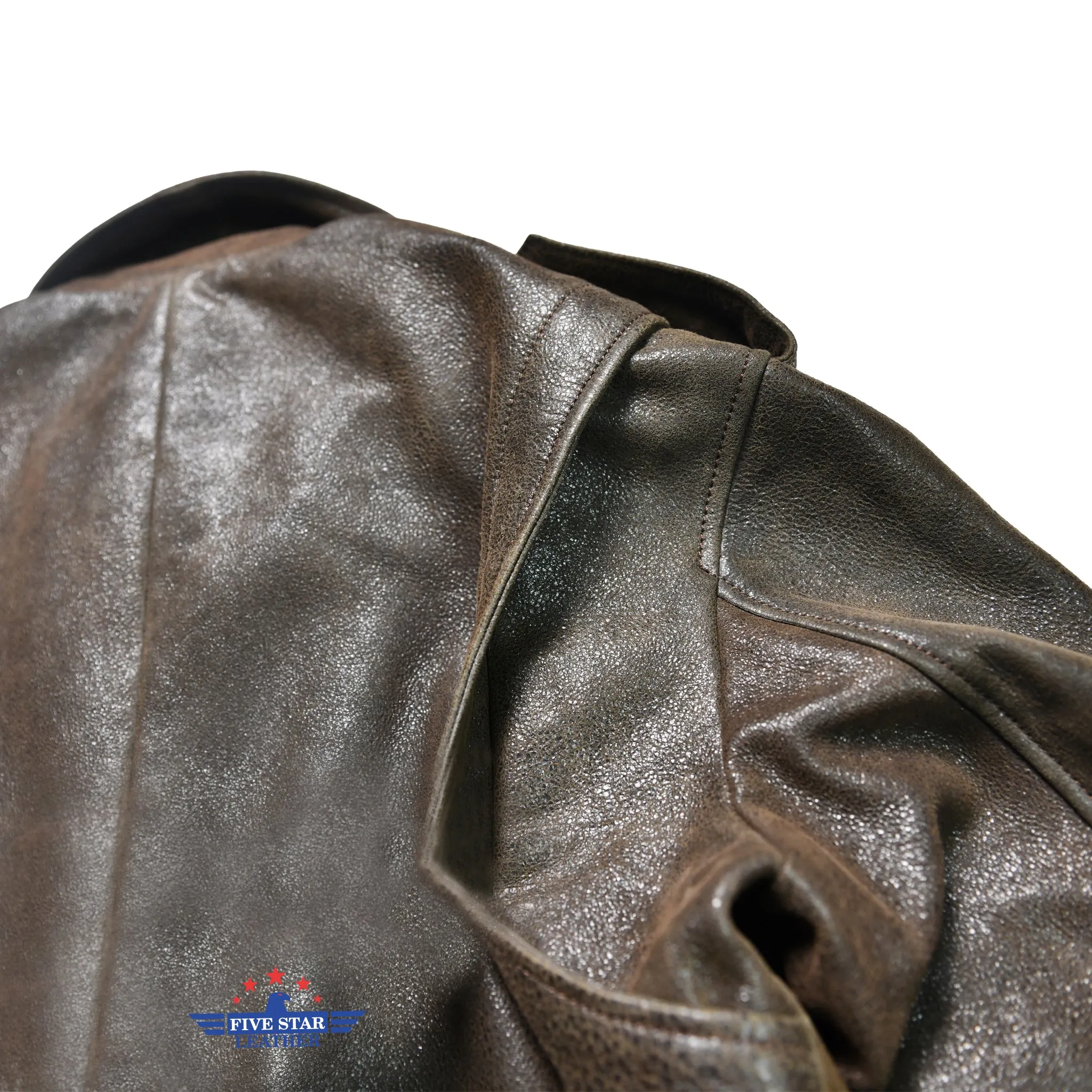 FiveStar Leather Women Road Master Olive Crispy Real Leather Jacket sold by Five Star Leather product image thumbnail 4