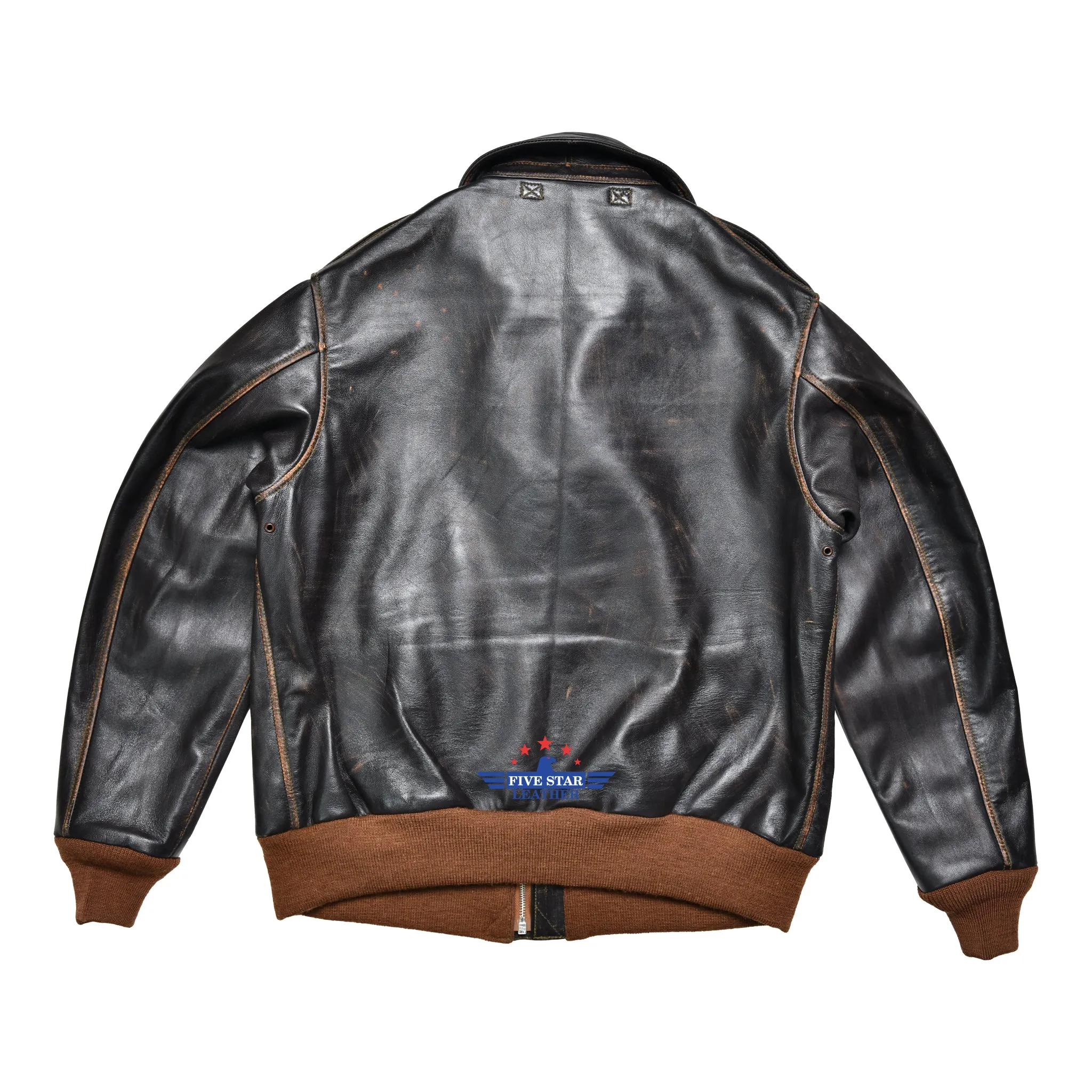 A2 Air Force Pilot Men's Five Star Leather Flight Jacket sold by Five Star Leather product image thumbnail 2