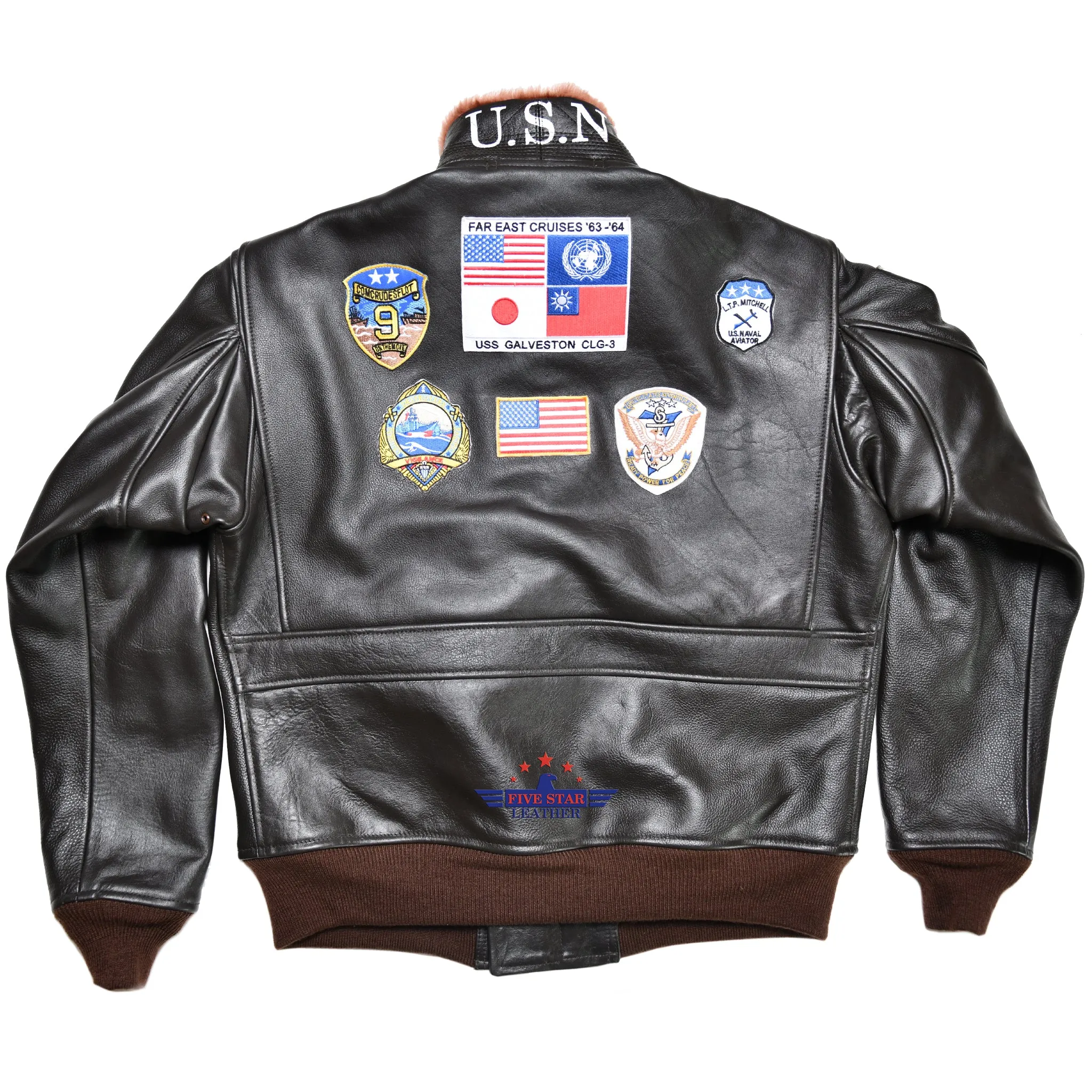 Fivestar Leather G-1 Top Gun Leather Flight Jacket sold by Five Star Leather product image thumbnail 2