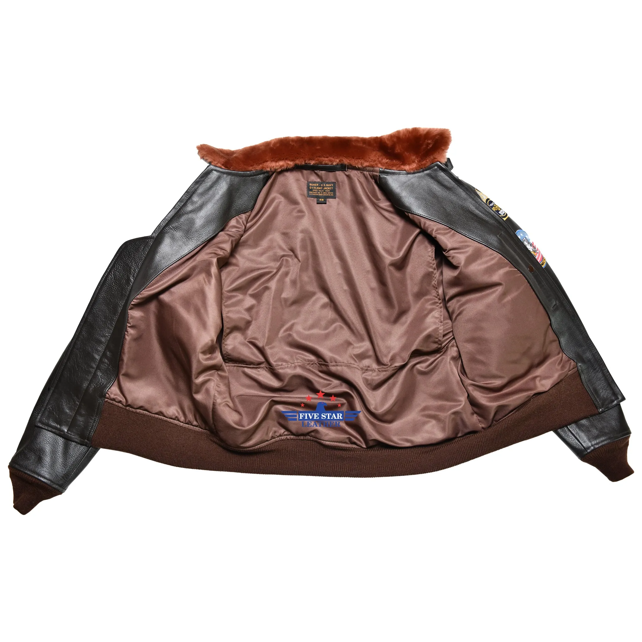 Fivestar Leather G-1 Top Gun Leather Flight Jacket sold by Five Star Leather product image thumbnail 4