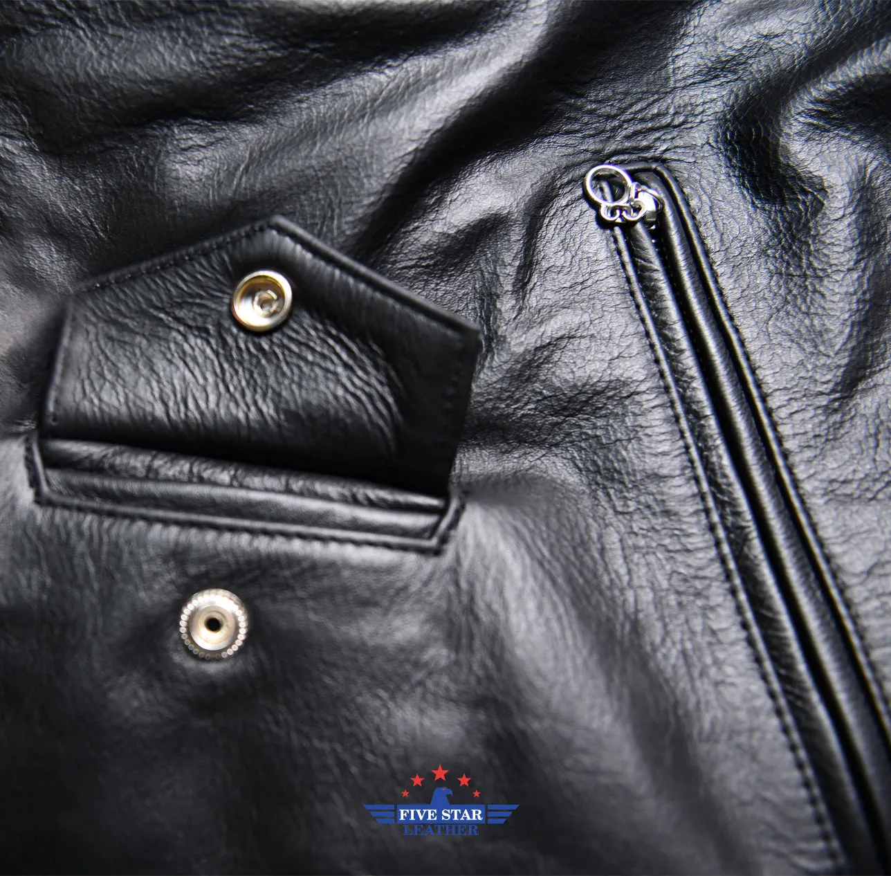 Five Star Leather Speed King Jacket Made from Horsehide sold by Five Star Leather product image thumbnail 5