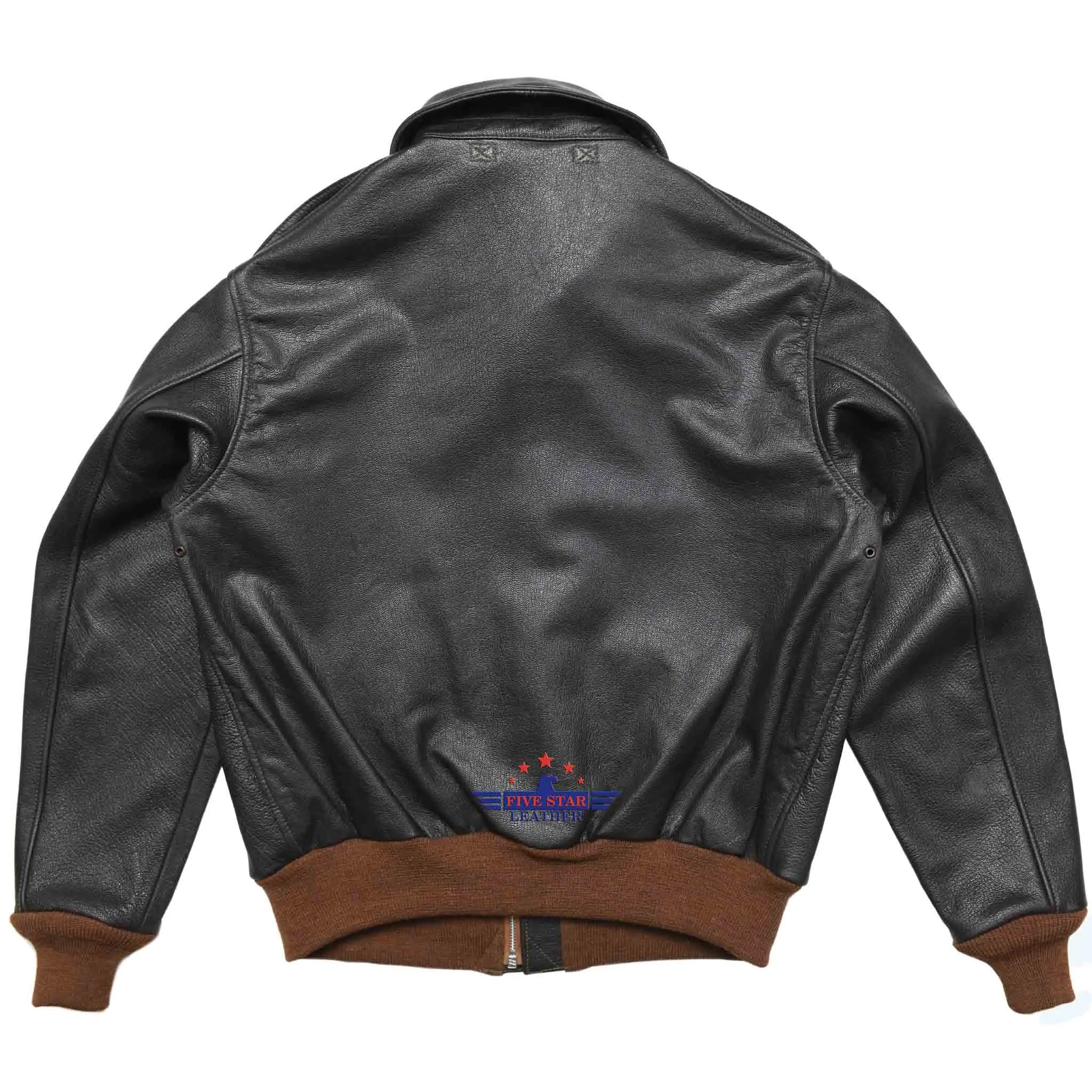 FiveStar Leather Repro A2 V Hilts Escape Jacket Seal Brown sold by Five Star Leather product image thumbnail 2