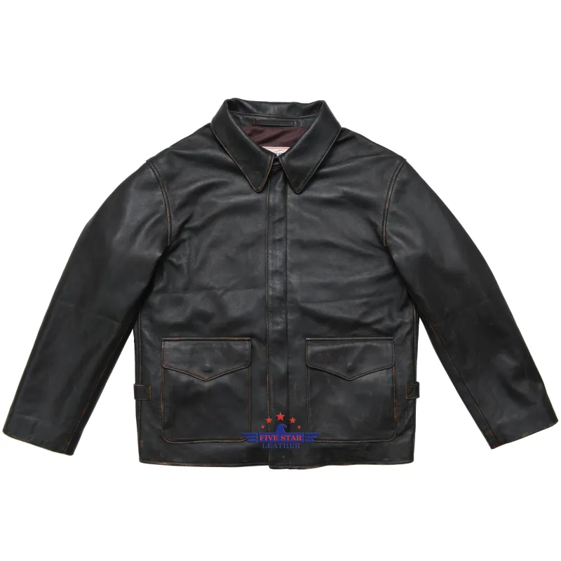 FiveStar Leather Men Adventurer Jacket Seal Distressed sold by Five Star Leather