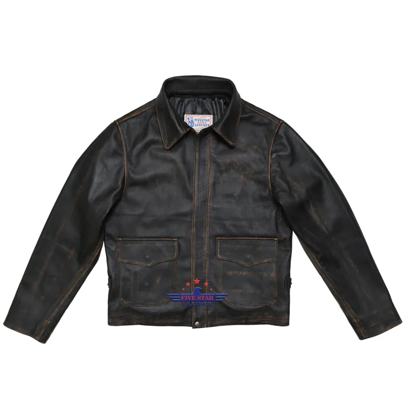 FiveStar Leather Men Holy Grail Hunter Jacket sold by Five Star Leather