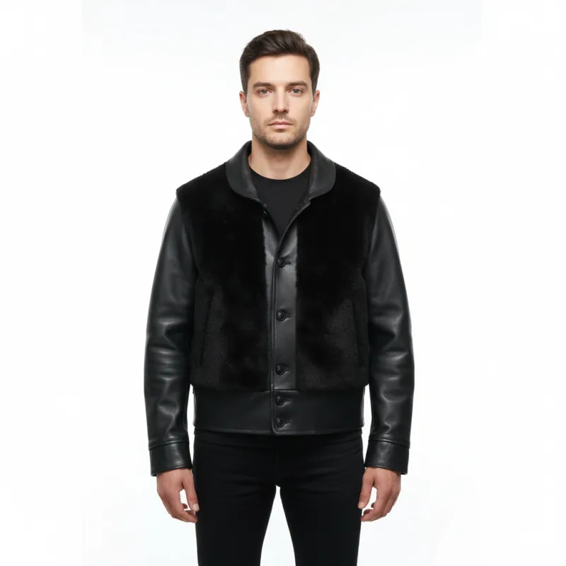 FiveStar Leather 1930s Grizzly Cossack Jacket Real Sheepskin Leather Front Buttons closure sold by Five Star Leather