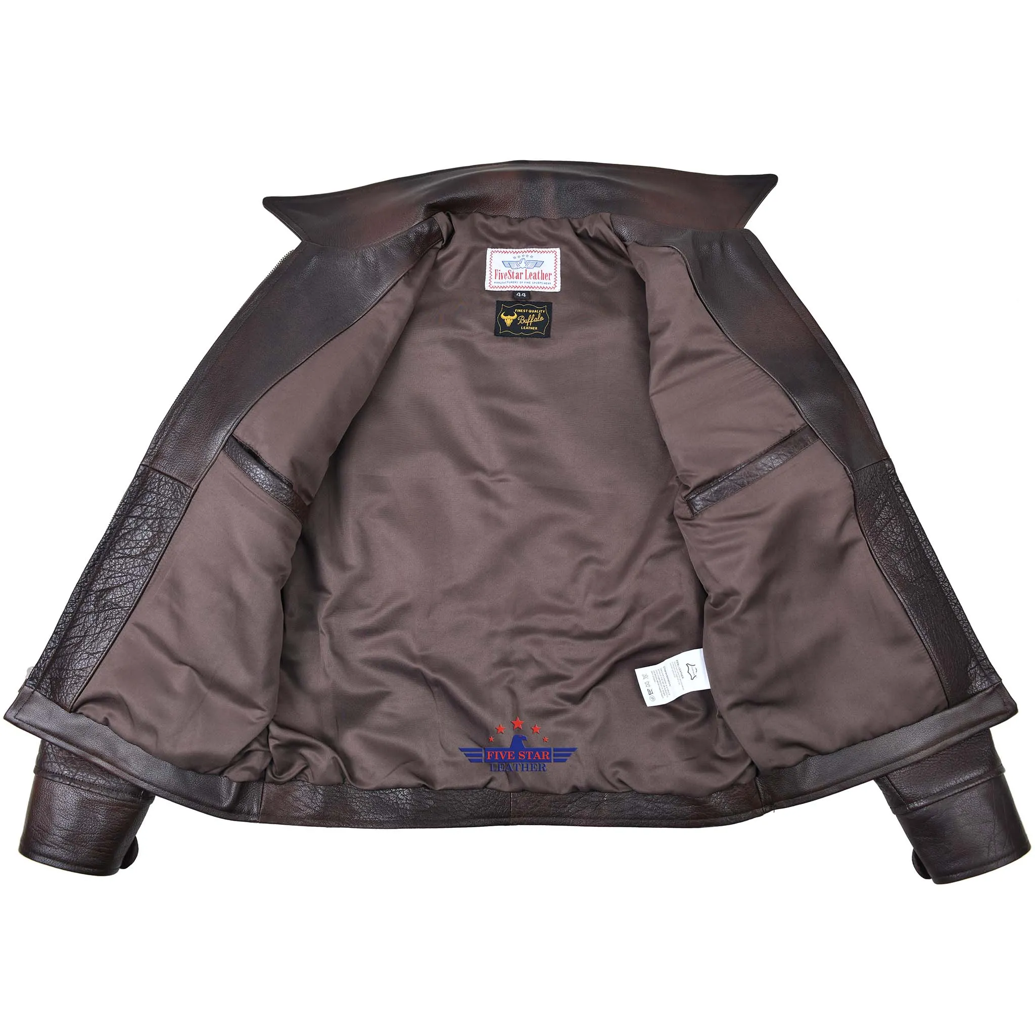 FiveStar Leather Vintage Custom 1930s Buffalo hide Distressed Brown Leather Jacket sold by Five Star Leather product image thumbnail 5