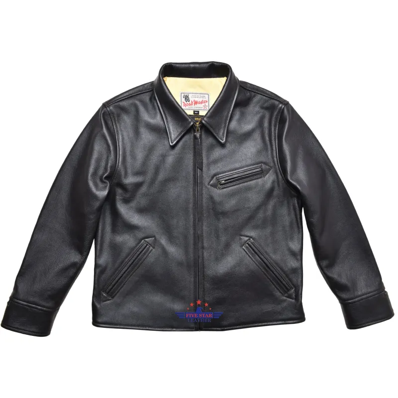 FiveStar Leather Vintage Custom 1930s Goat Hide Seal Brown Leather Jacket sold by Five Star Leather