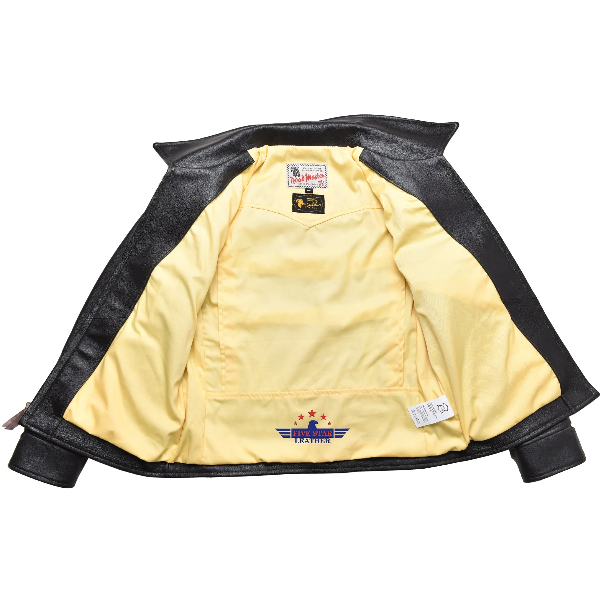 FiveStar Leather Vintage Custom 1930s Goat Hide Seal Brown Leather Jacket sold by Five Star Leather product image thumbnail 5